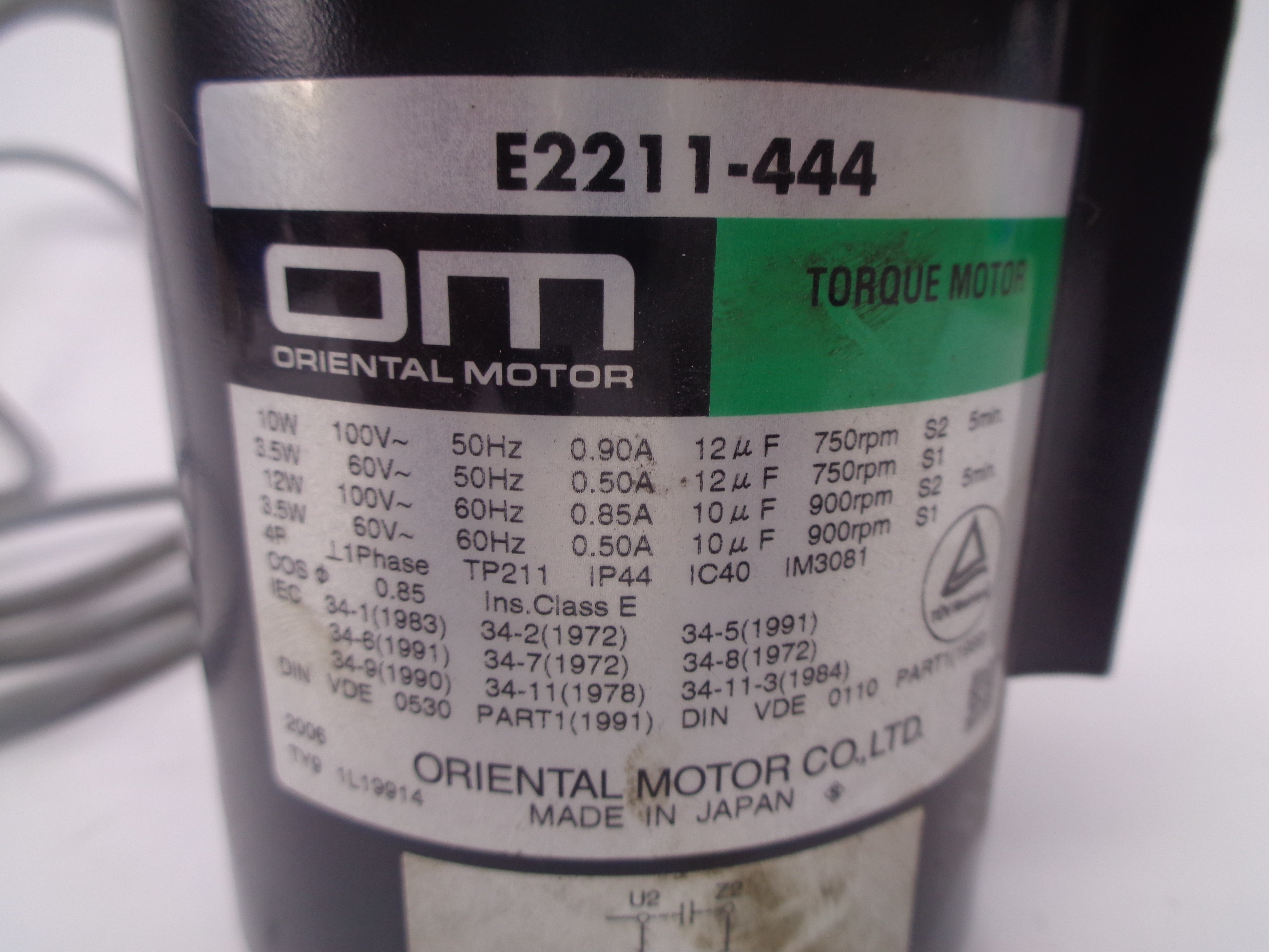 ORIENTAL MOTOR E2211-444 UNMP