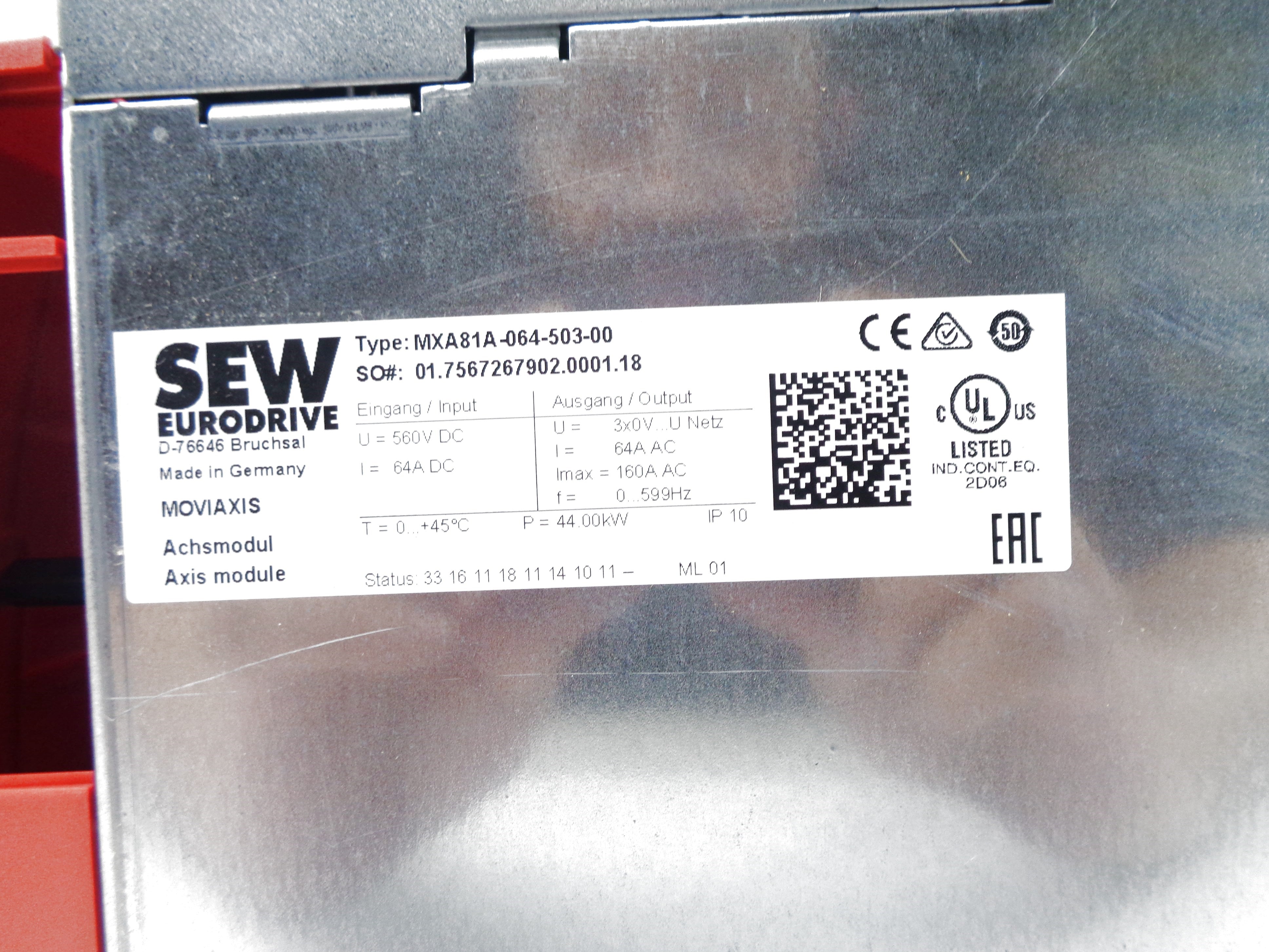 SEW EURODRIVE MXA81A-064-503-00 NSMP