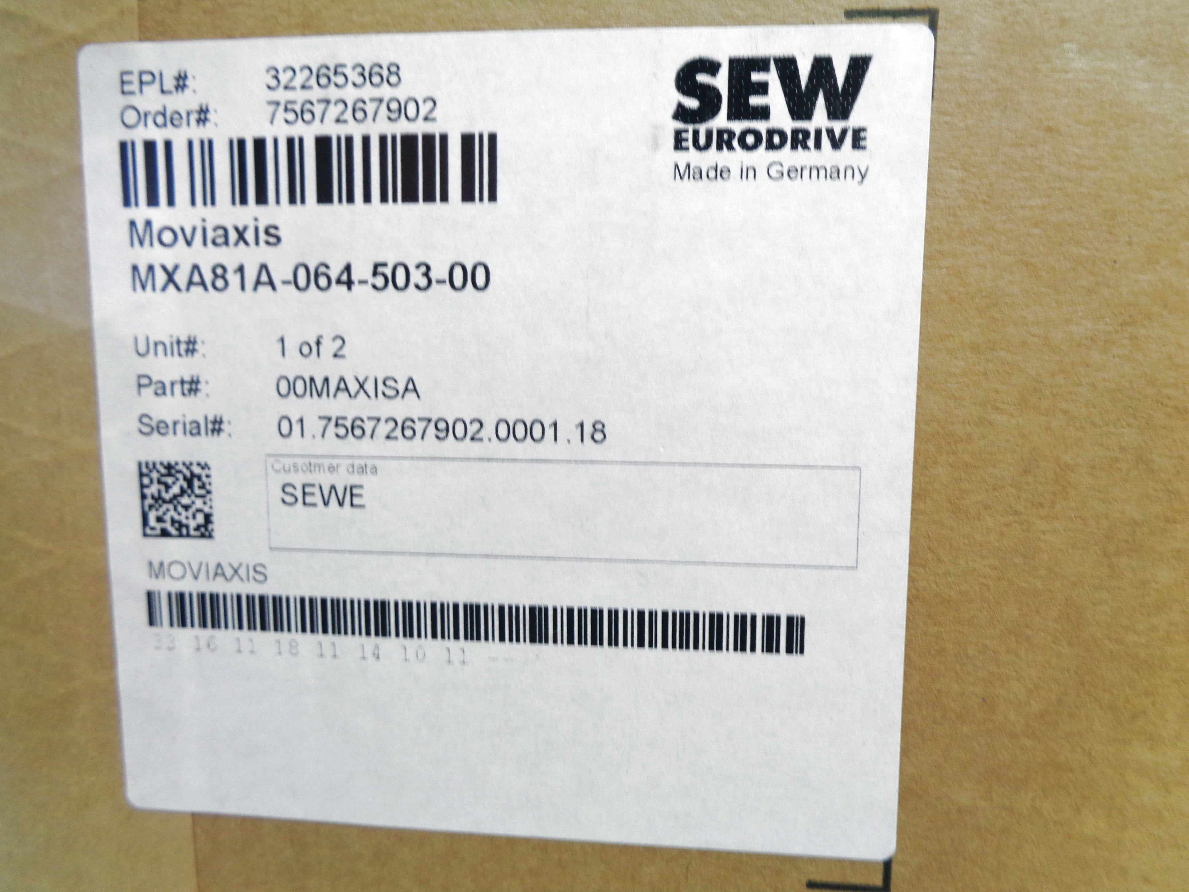SEW EURODRIVE MXA81A-064-503-00 NSMP