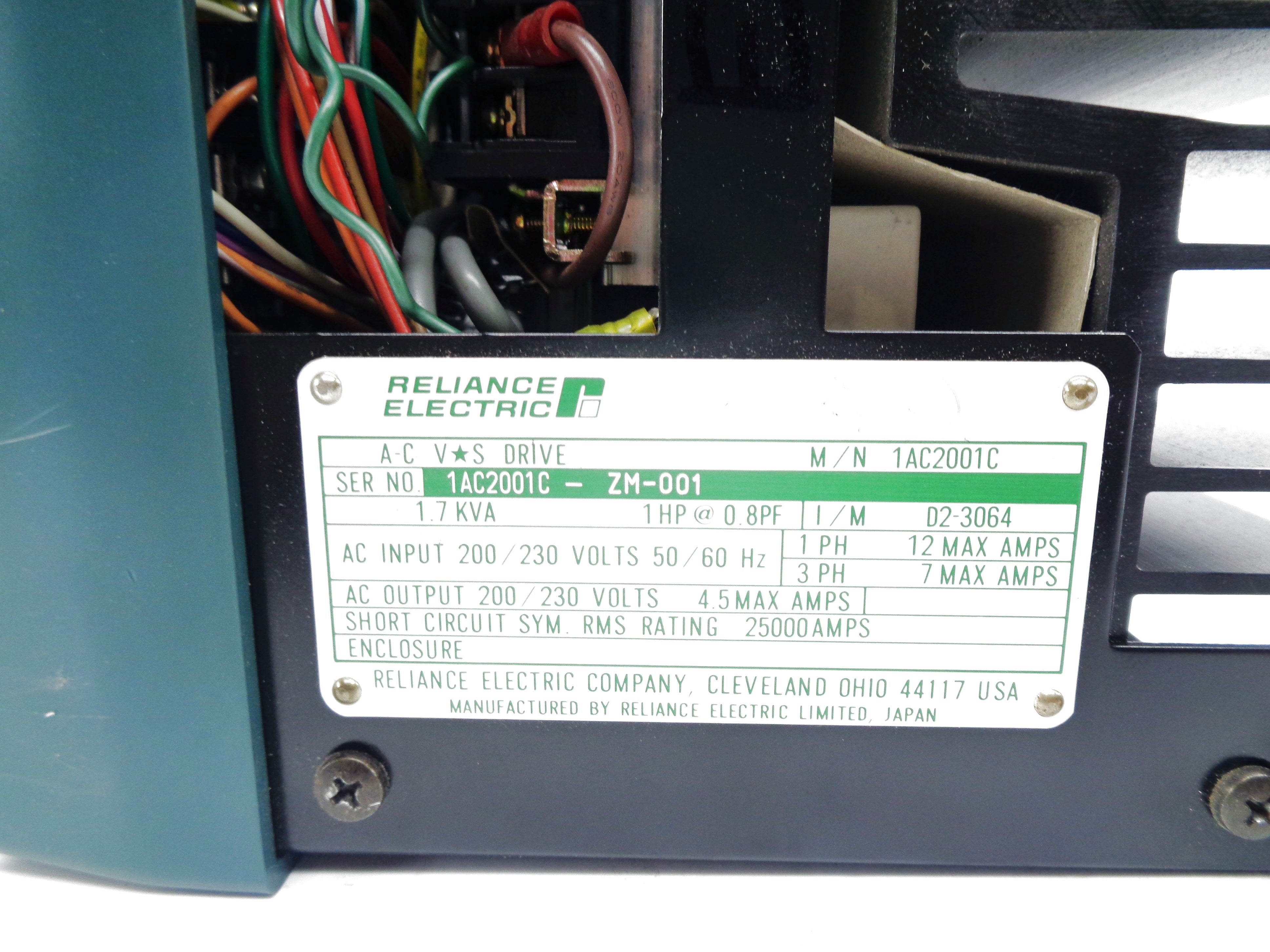 RELIANCE ELECTRIC 1AC2001C UNMP