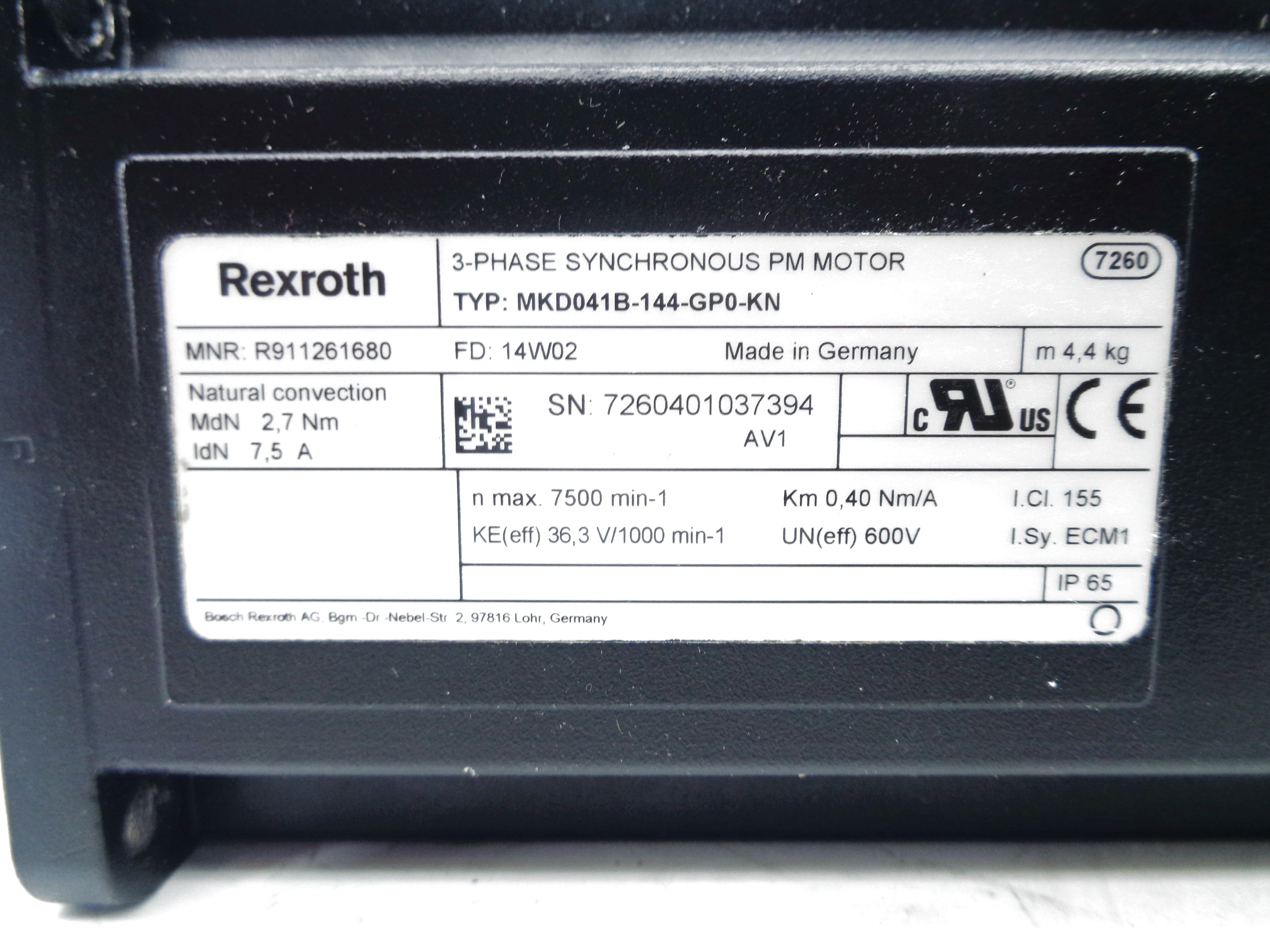 REXROTH MKD041B-144-GP0-KN UNMP
