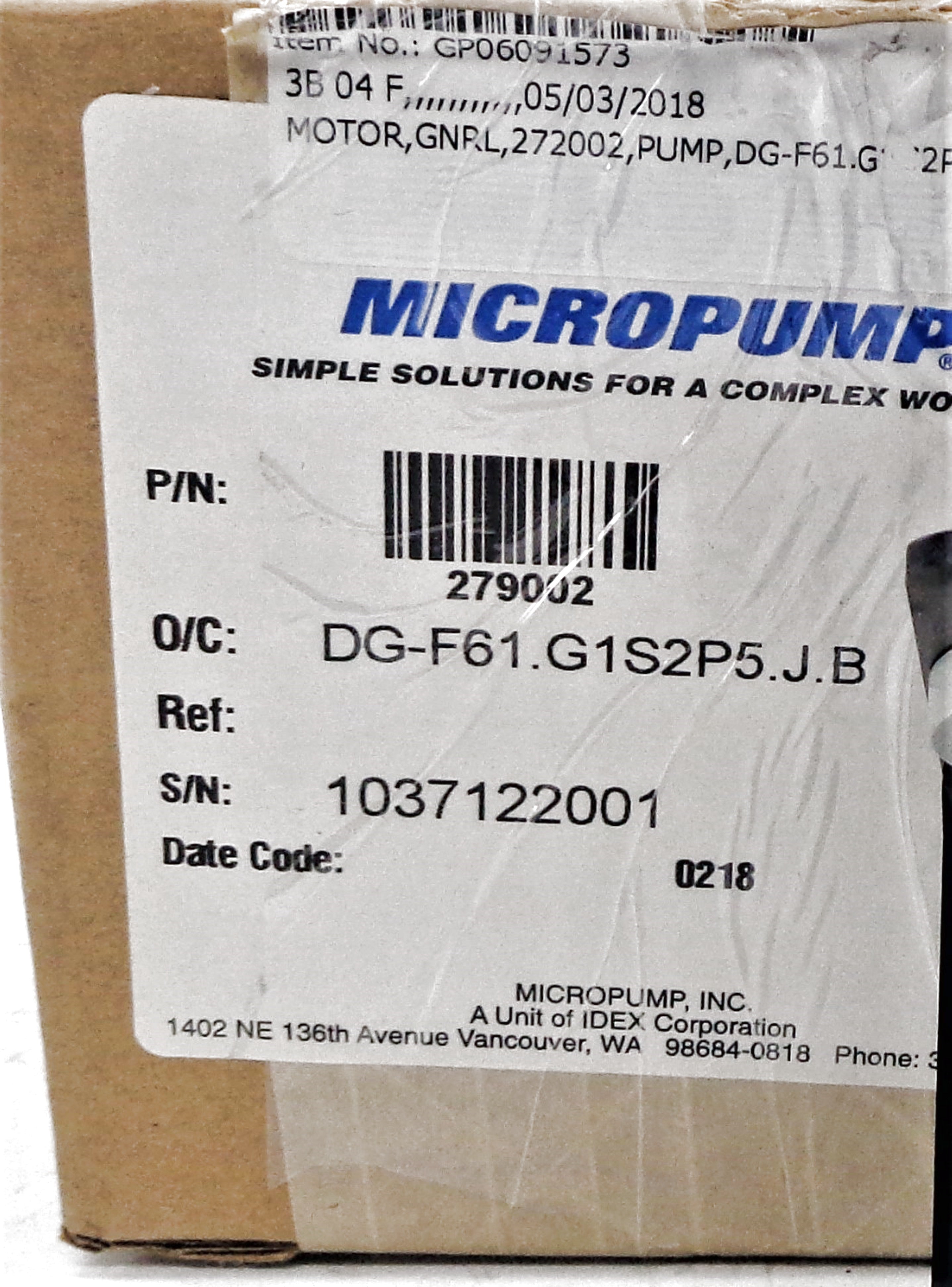 MICROPUMP 279002 NSMP