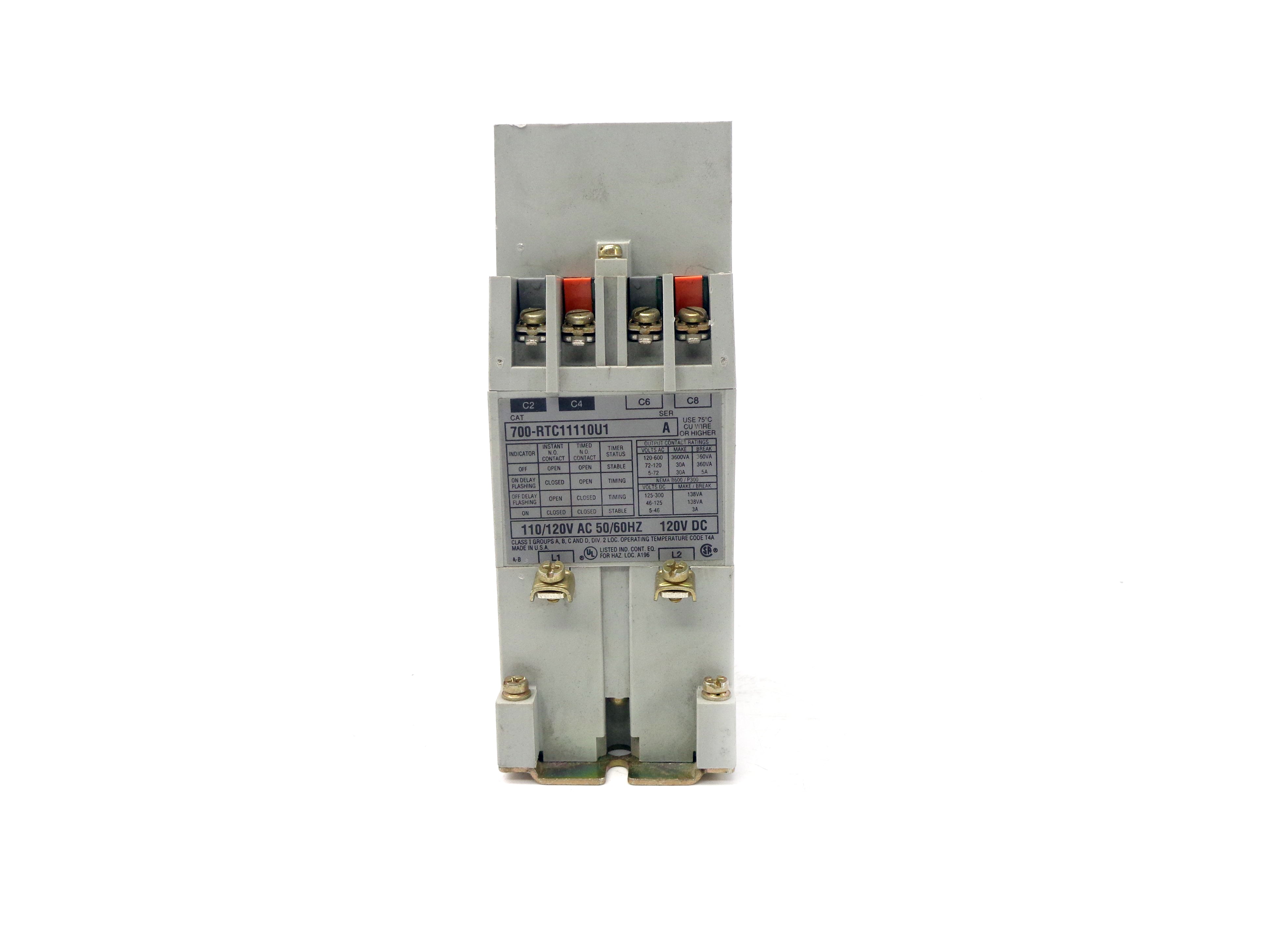 ALLEN BRADLEY 700-RTC11110U1 SER. A 120VAC UNMP