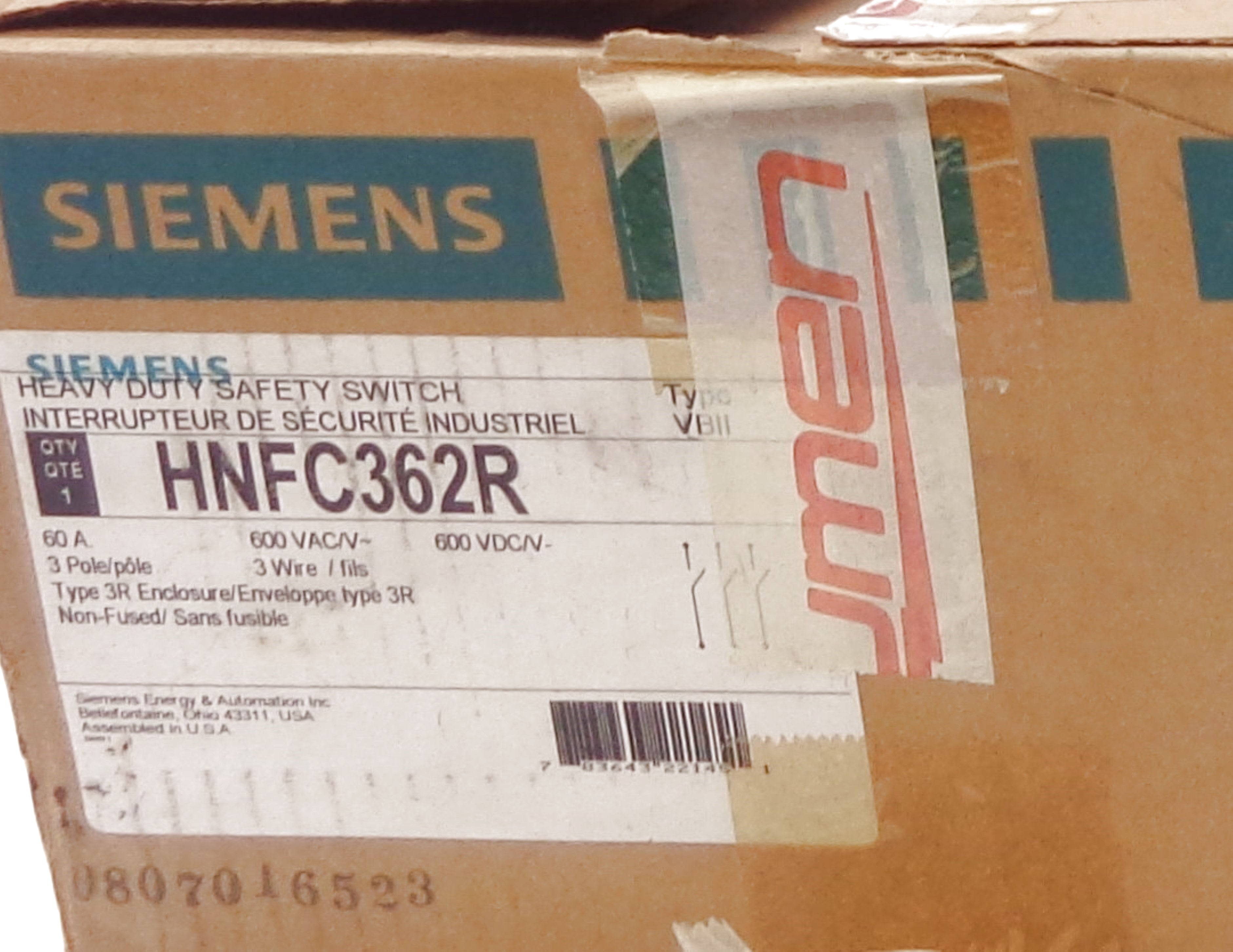 SIEMENS HNFC362R SER. A NSMP