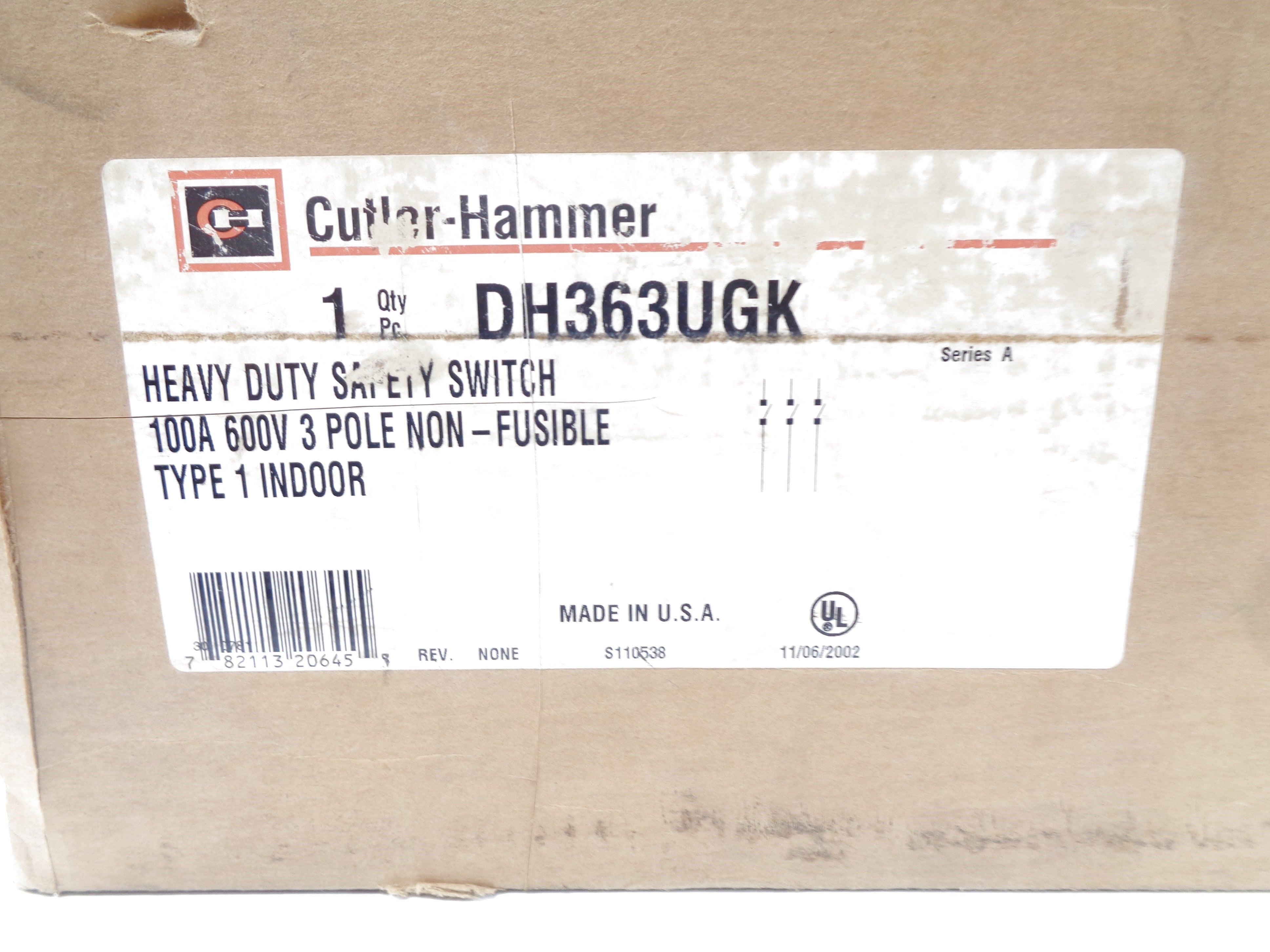 CUTLER HAMMER DH363UGK SER. A NSMP