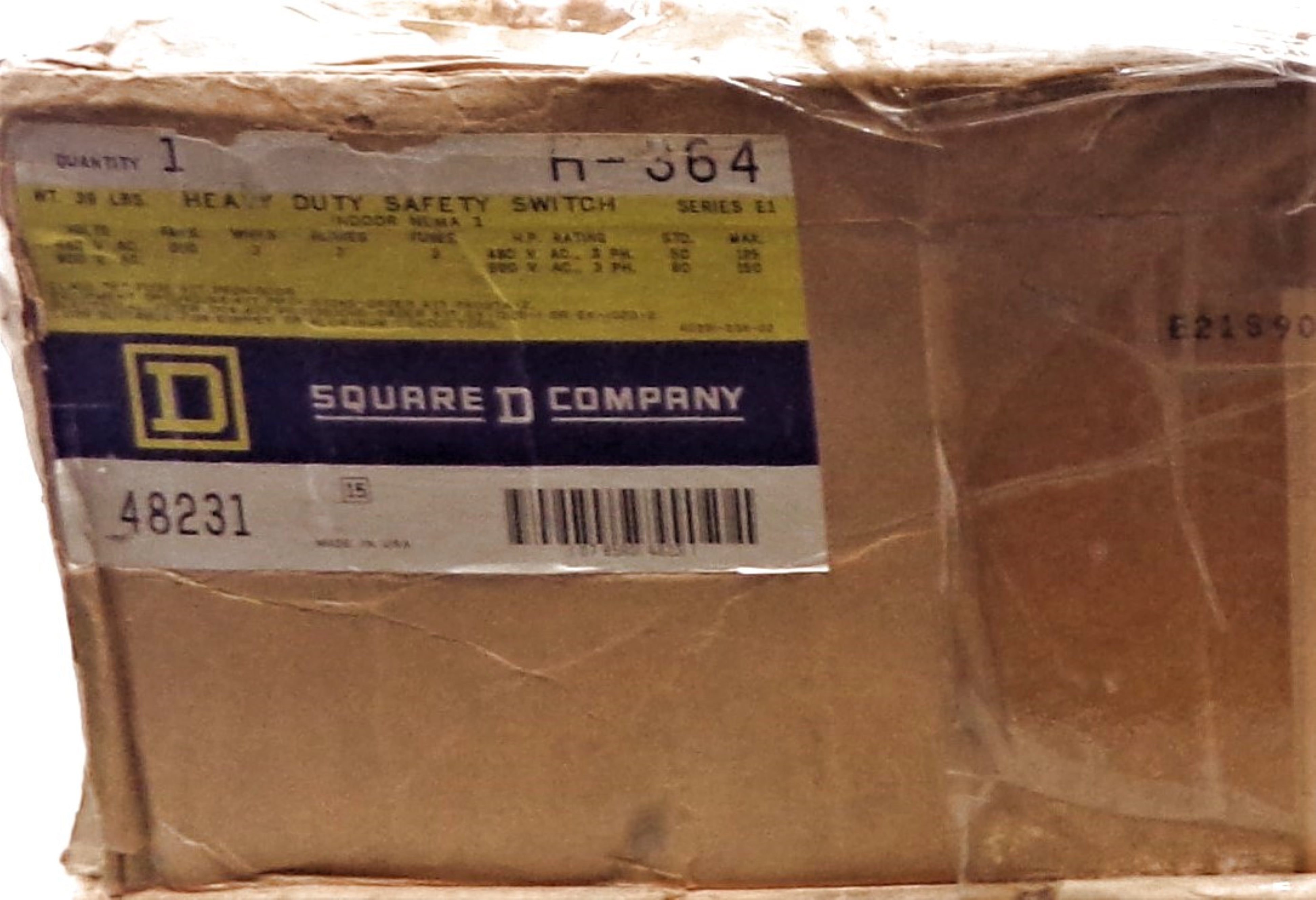 SQUARE D H-364 SER. E1 NSMP