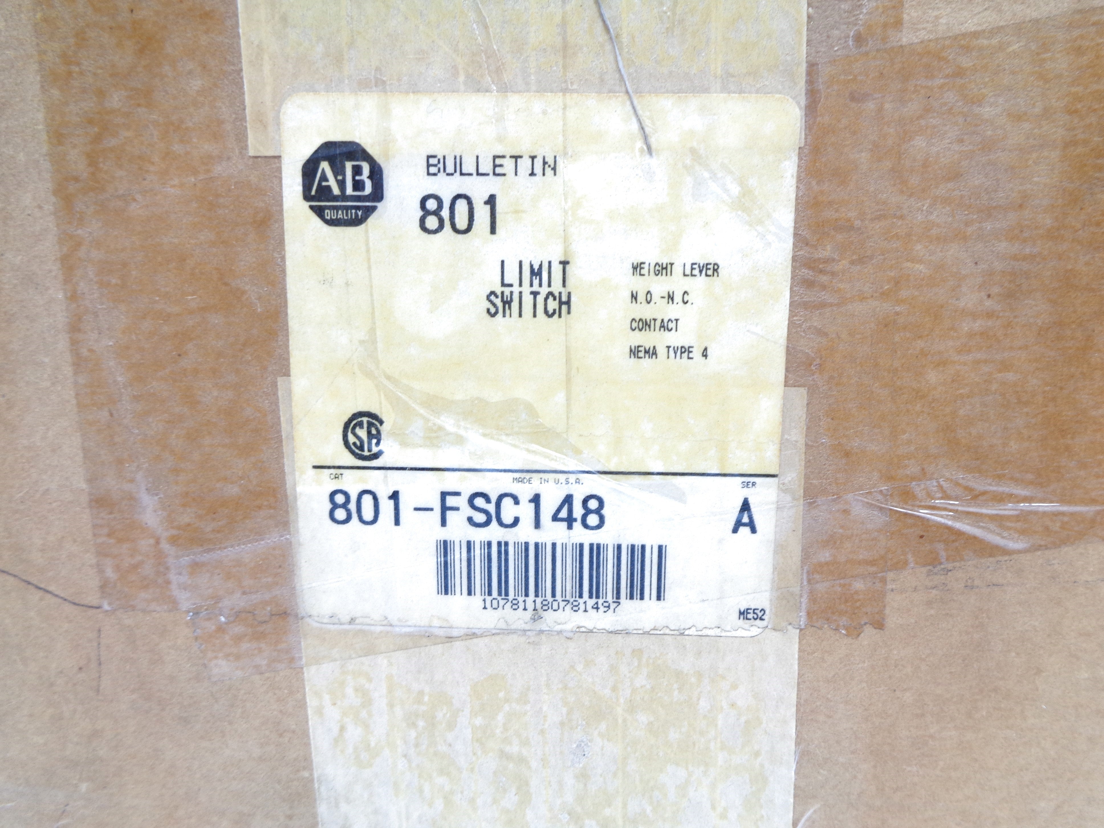 INDUSTRIAL SPARE PART 801-FSC14 SER. A (BR/WH) NSMP