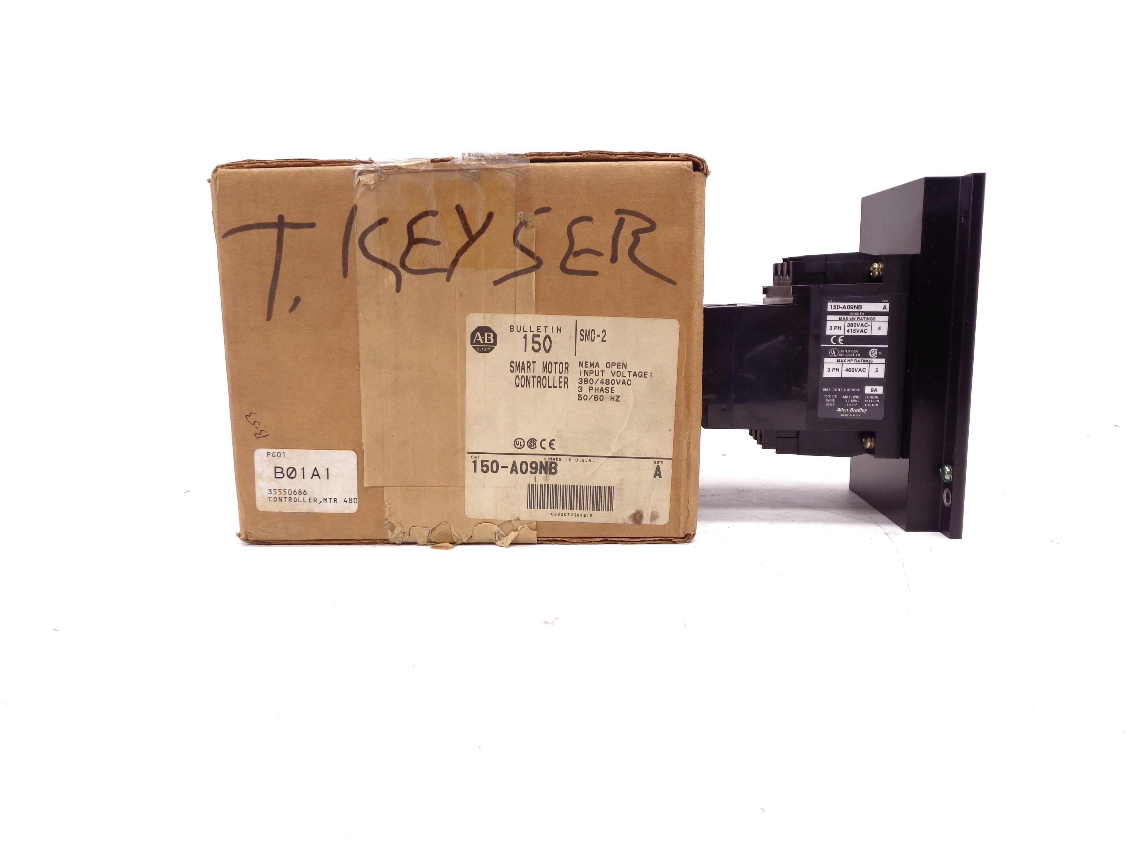 ALLEN BRADLEY 150-A09NB SER. A 380/480VAC 9A (BR/WH) NSMP