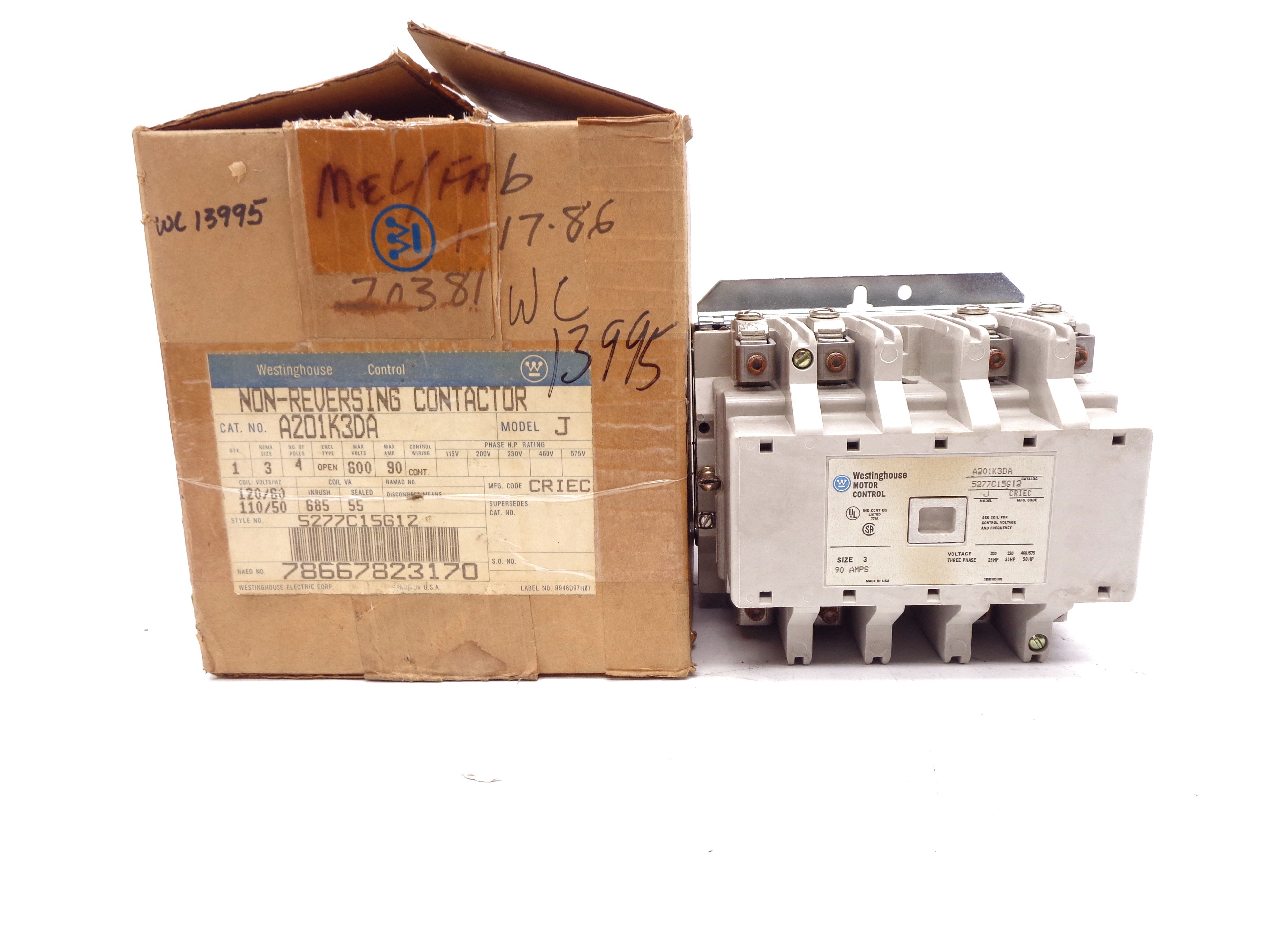 WESTINGHOUSE A201K3DA 120V NSMP