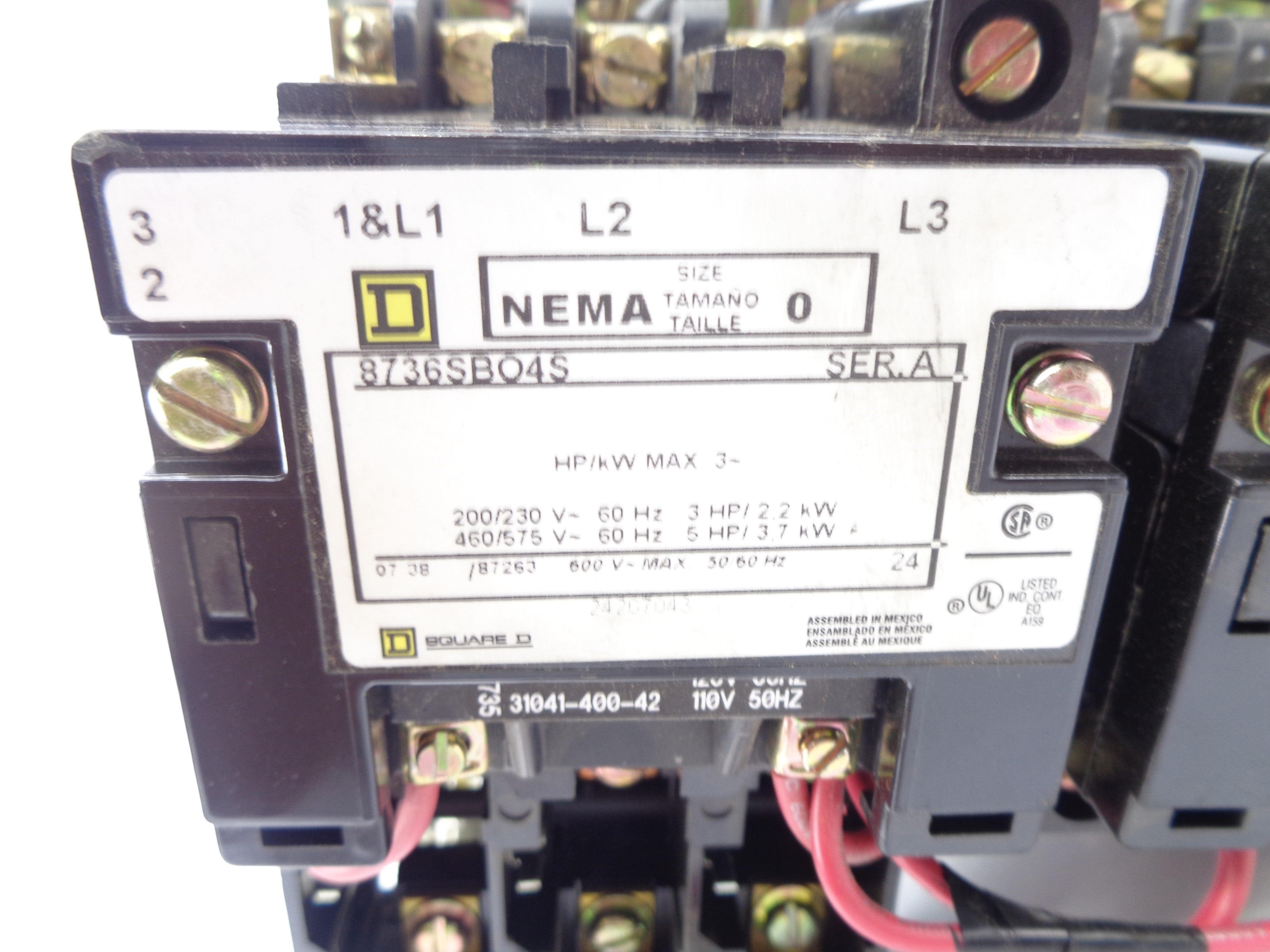 SQUARE D 8736SBO4S SER. A 110/120V NSNP