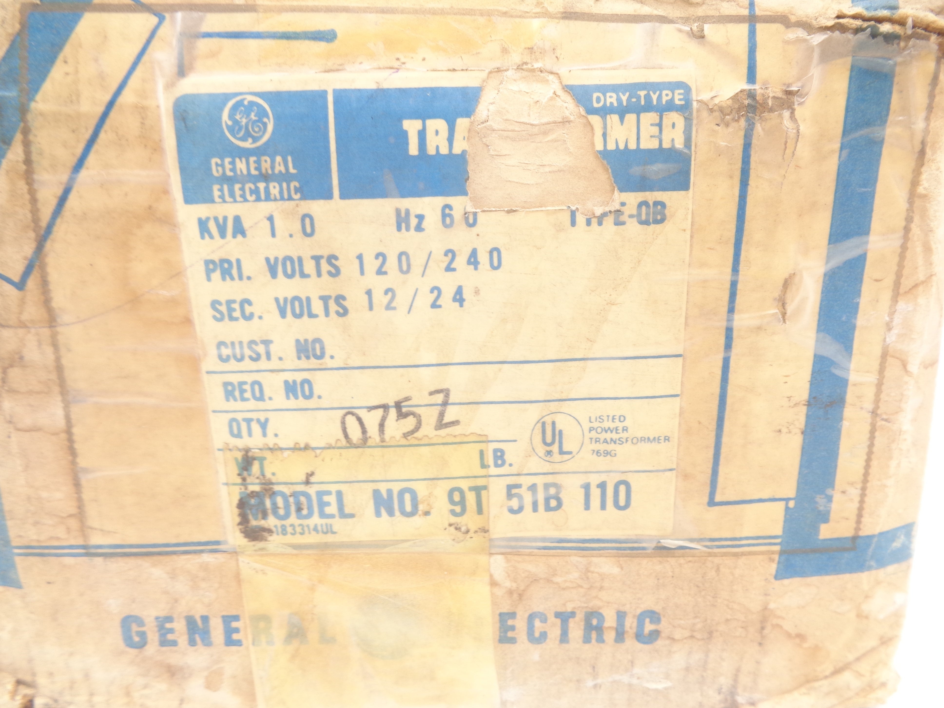 GENERAL ELECTRIC 9T51B110 NSMP