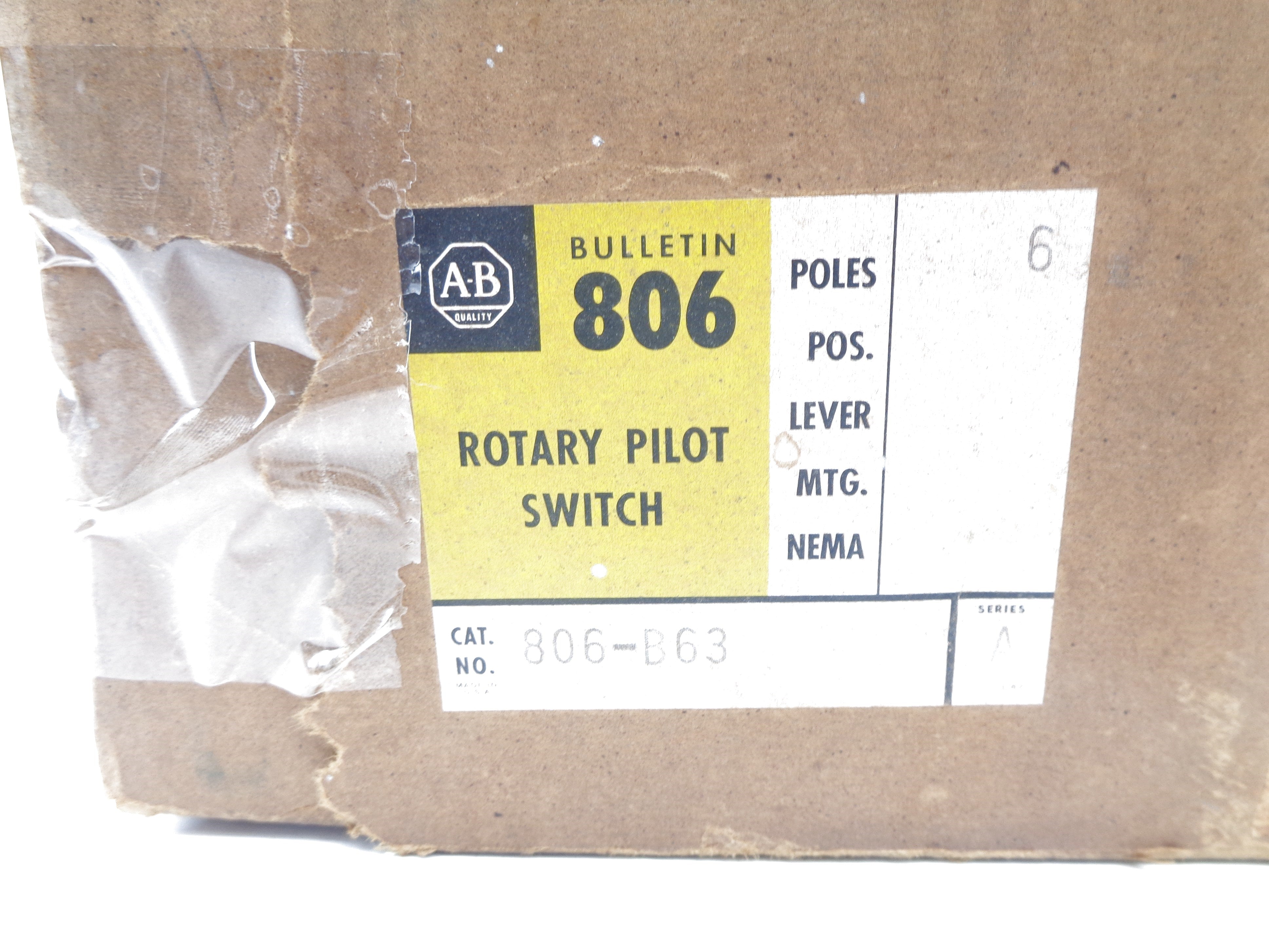 INDUSTRIAL SPARE PART 806-B63 SER. A (AS PICTURED) (BR/YL) NSMP