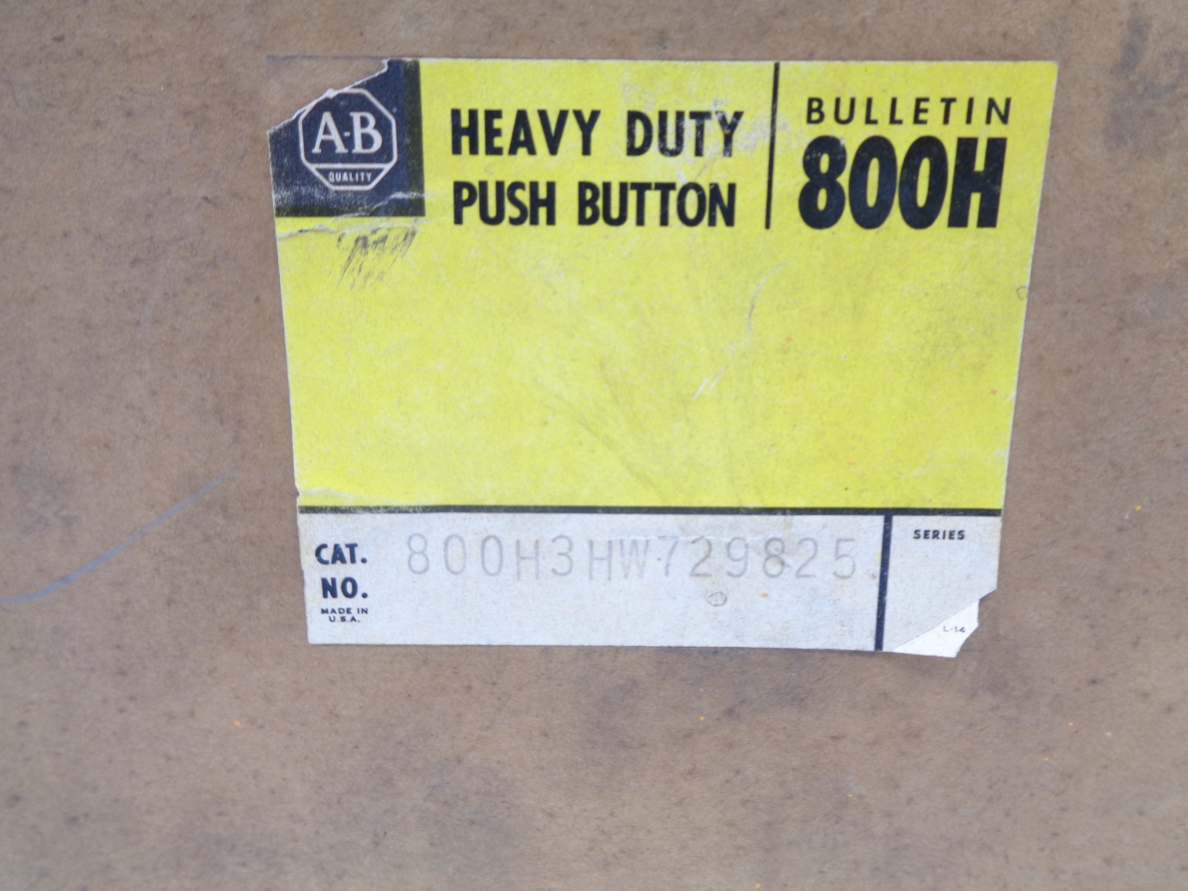 INDUSTRIAL SPARE PART 800H3HW729825 (BR/YL) NSMP