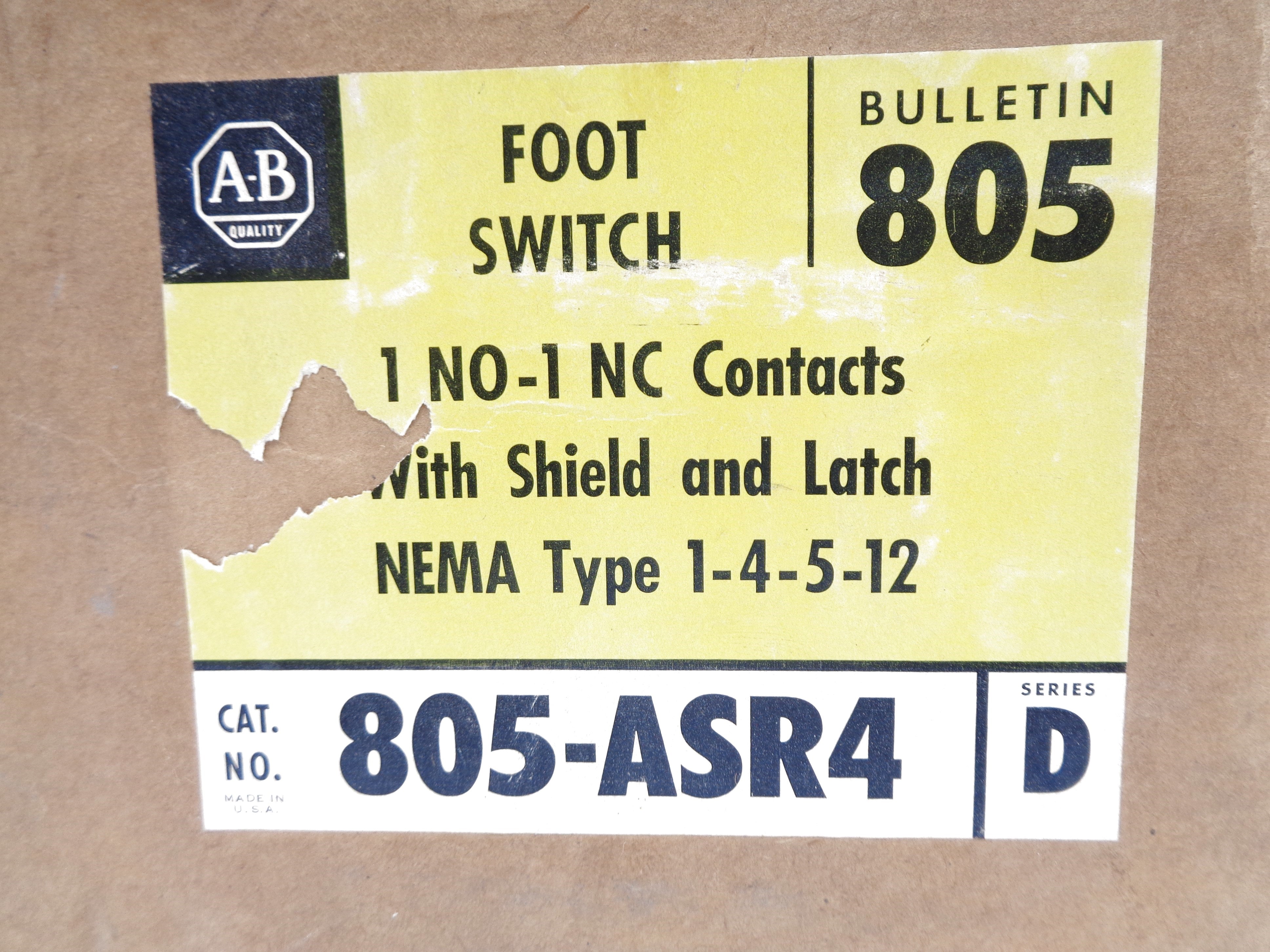 INDUSTRIAL SPARE PART 805-ASR4 SER. D (BR/YL) NSMP