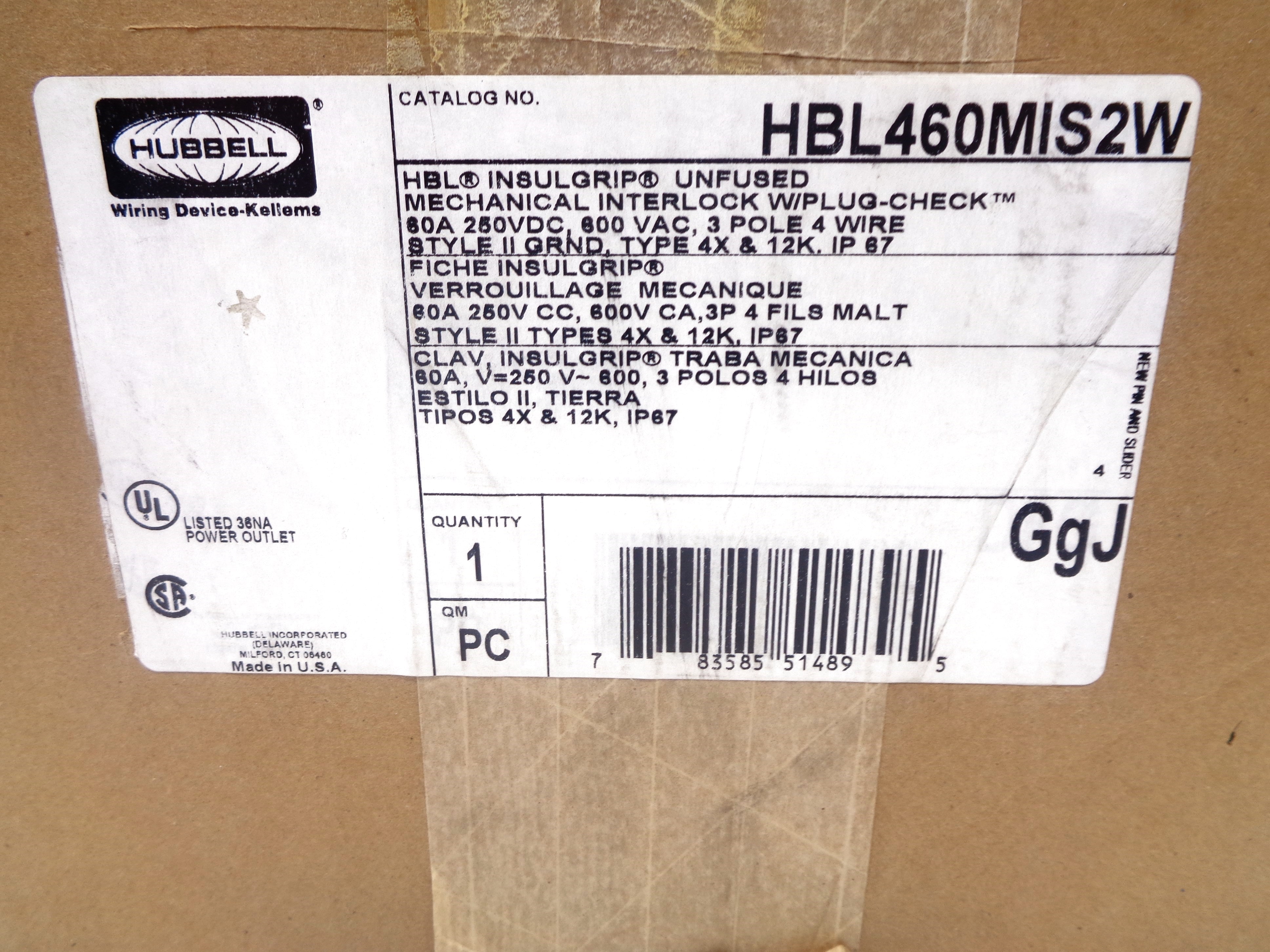 HUBBELL HBL460MIS2W NSMP