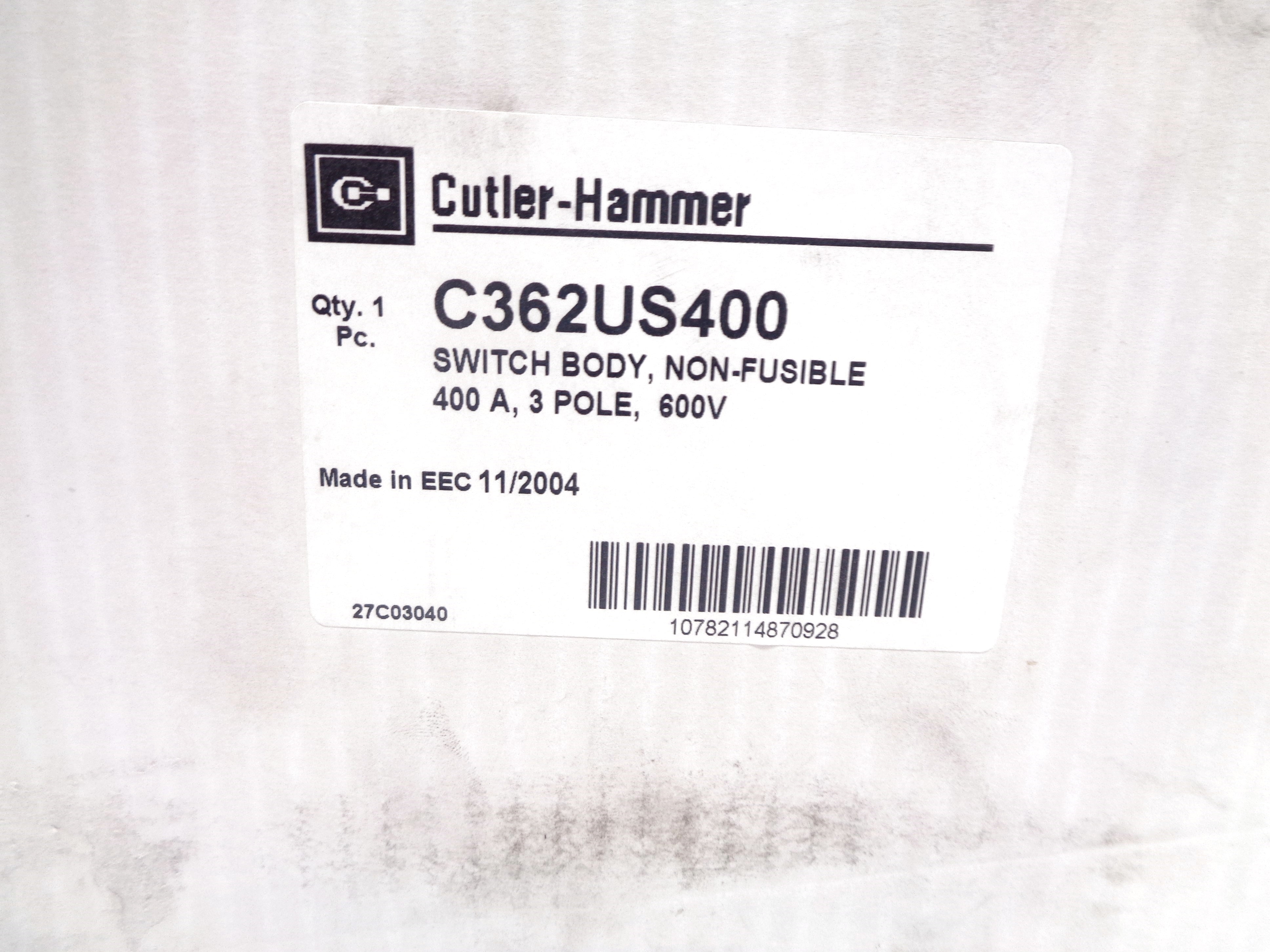 CUTLER HAMMER C362US400 NSMP