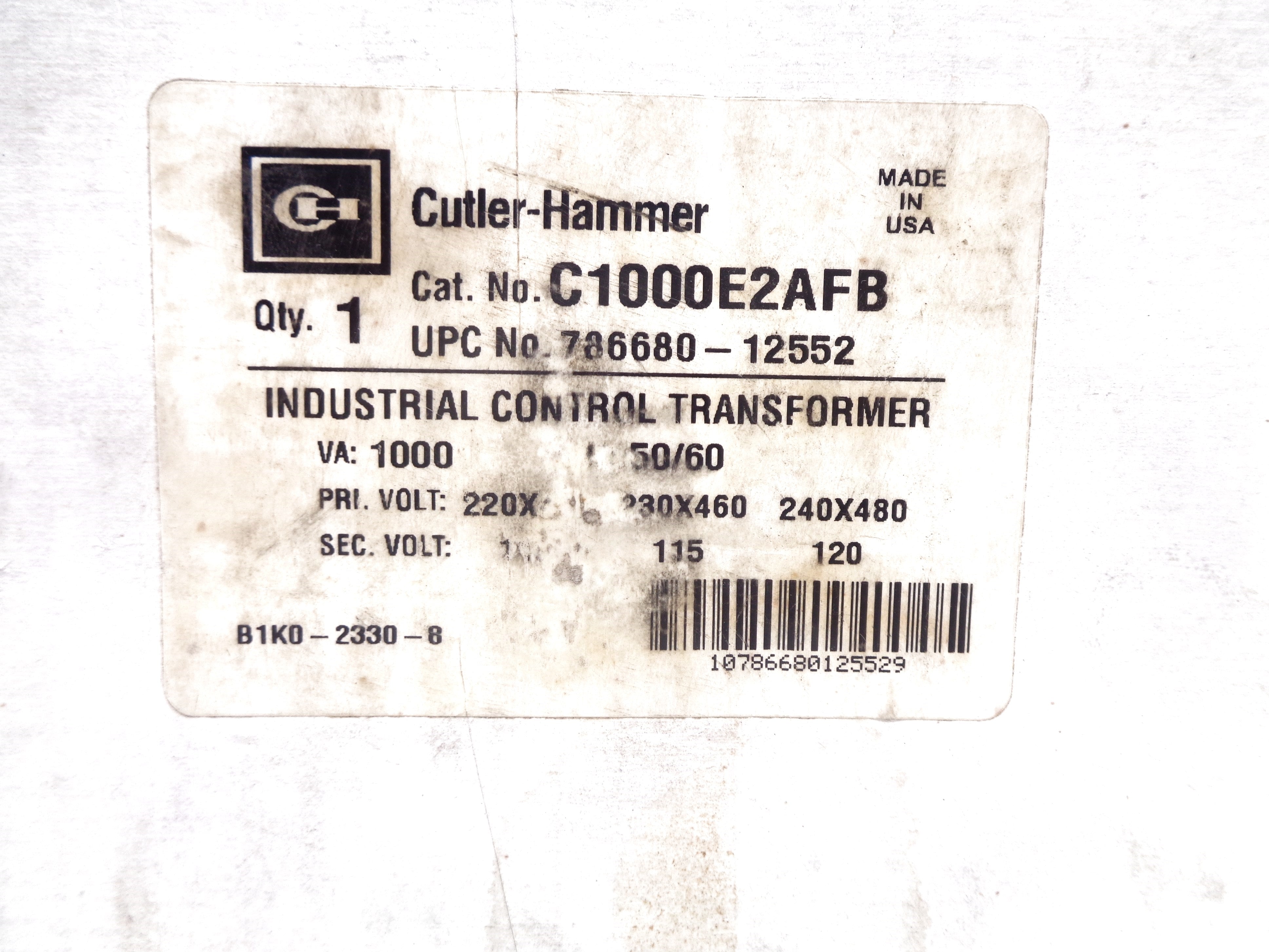 CUTLER HAMMER C1000E2AFB NSMP