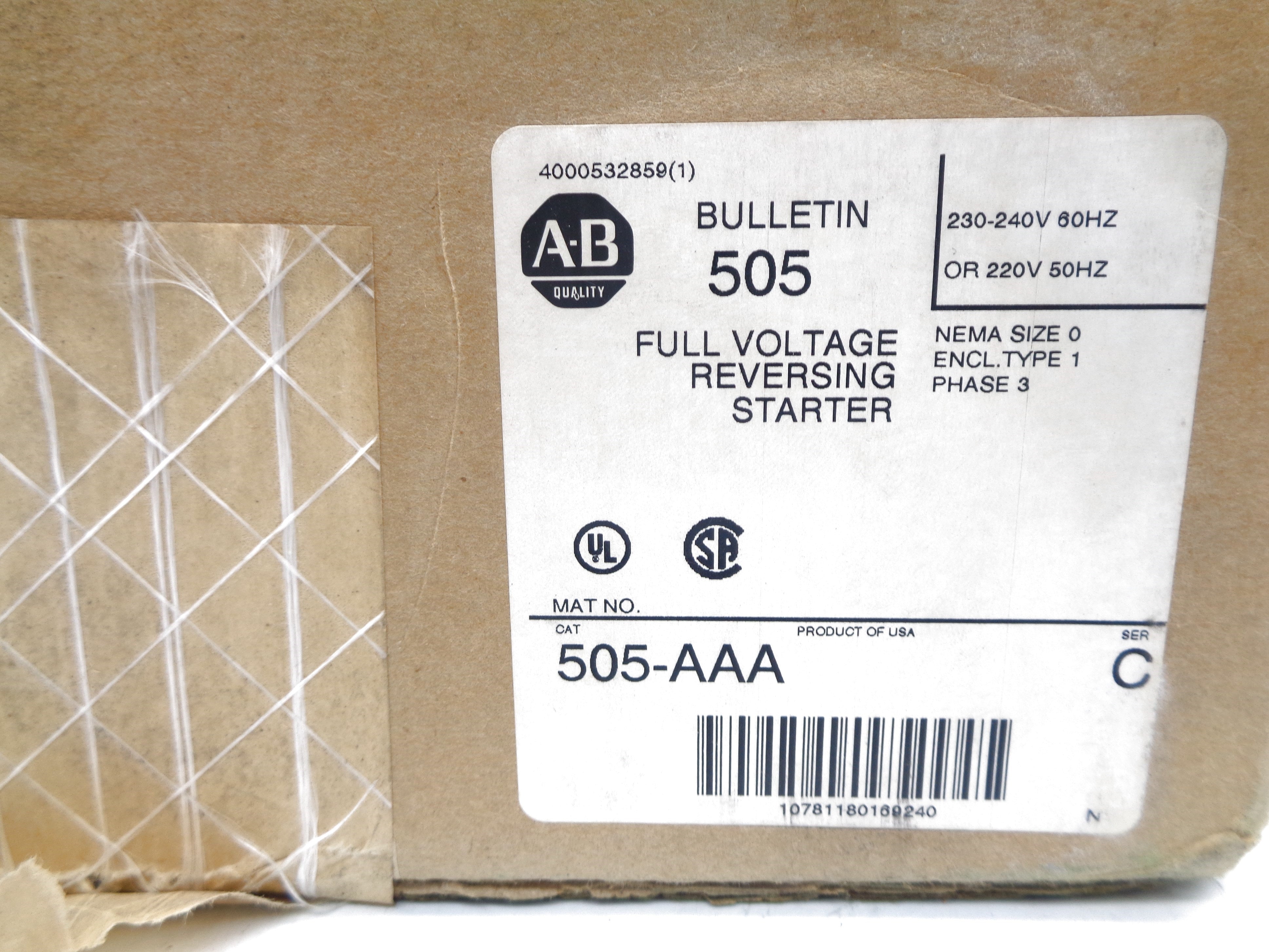 INDUSTRIAL SPARE PART 505-AAA SER. C (BR/WH) NSMP
