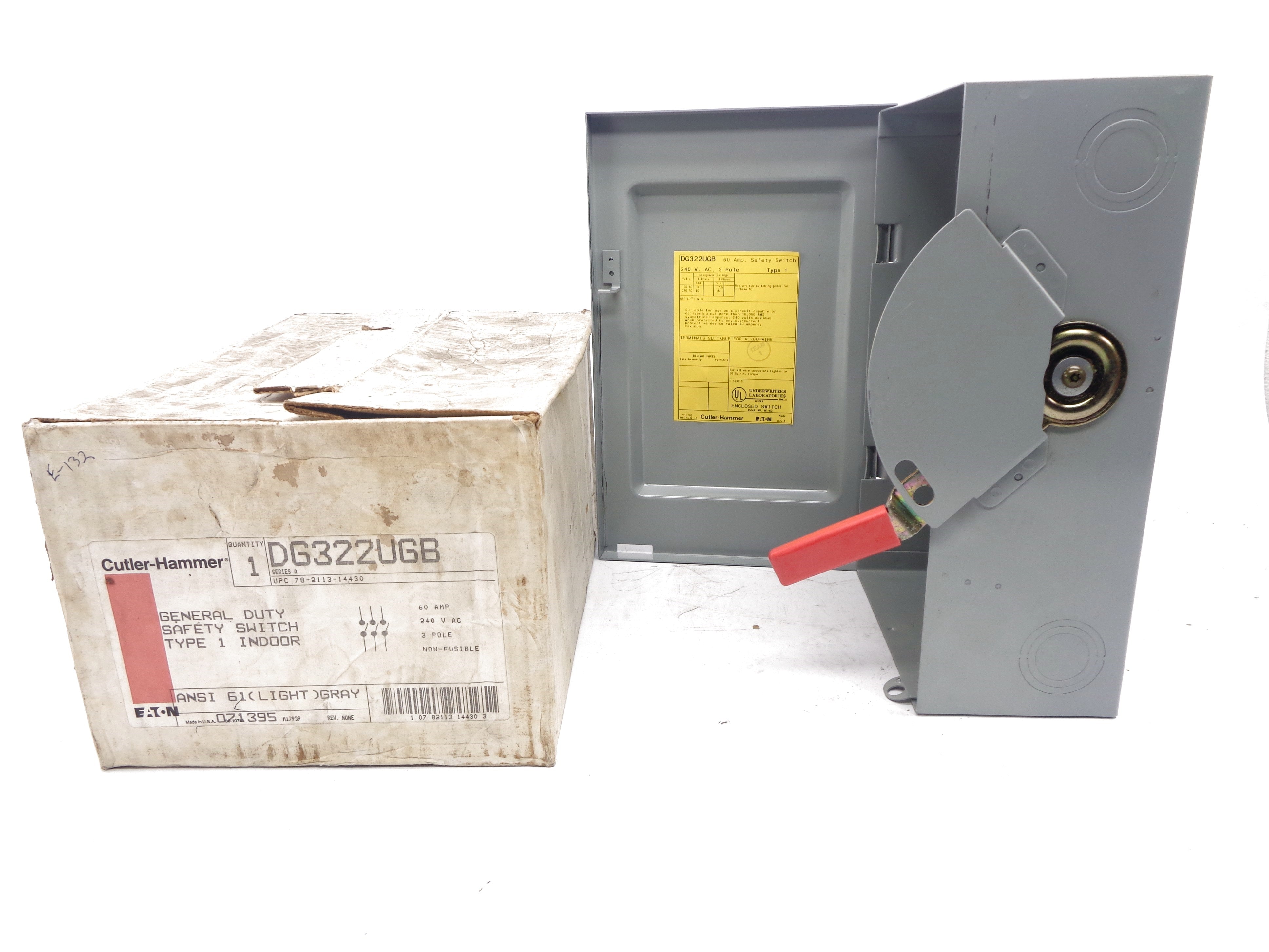 CUTLER HAMMER DG322UGB SER. A 240VAC 60A NSMP
