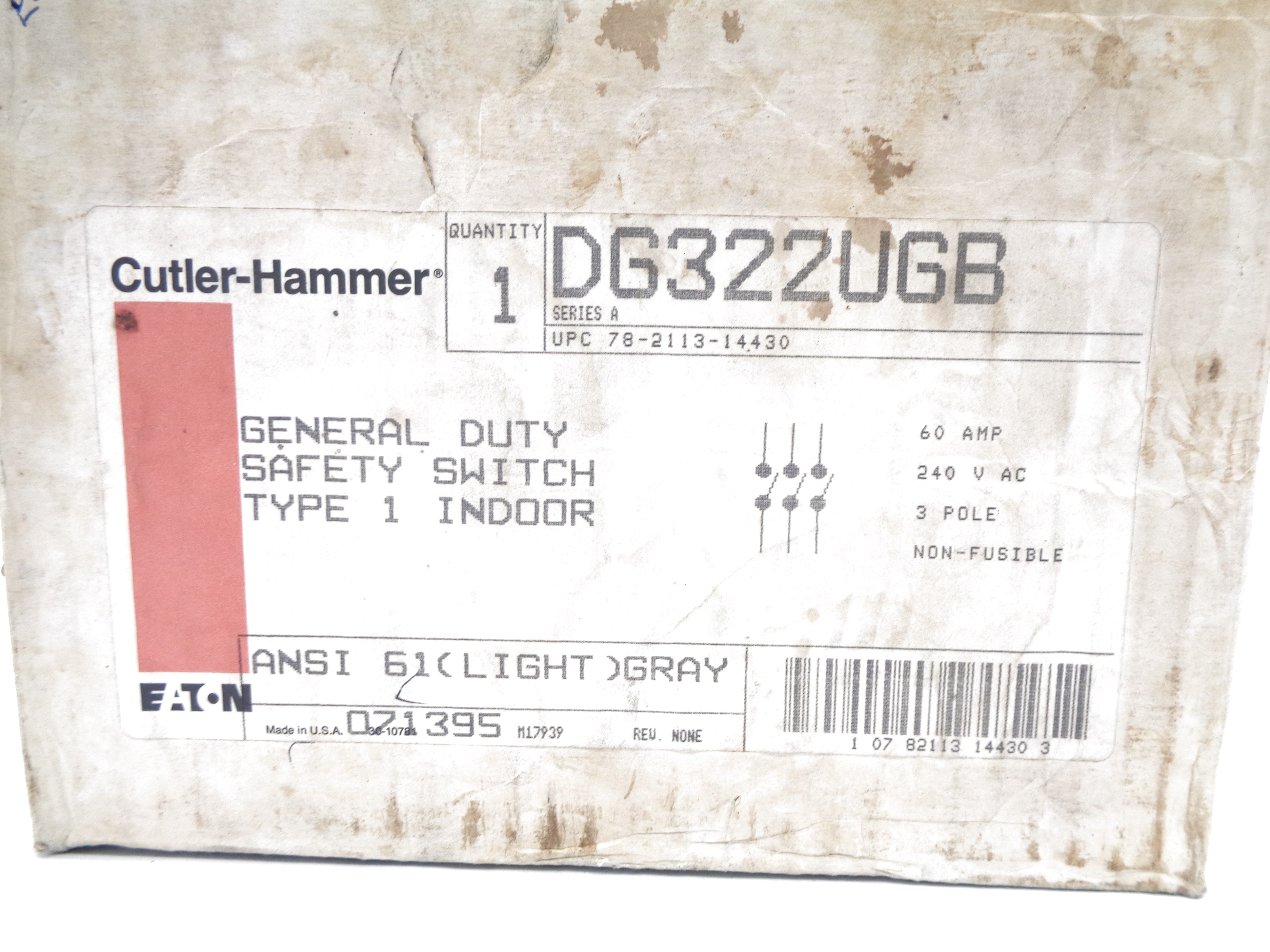 CUTLER HAMMER DG322UGB SER. A 240VAC 60A NSMP