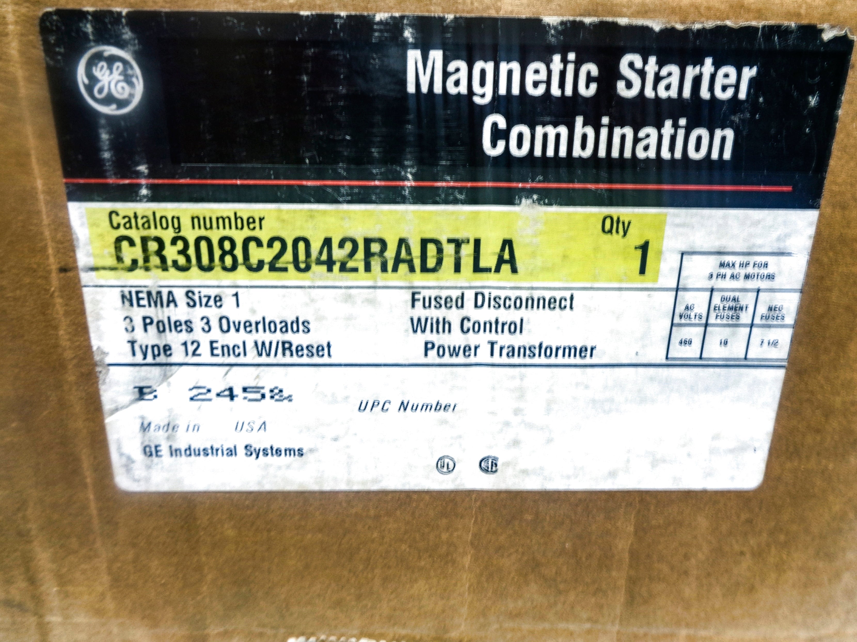 GENERAL ELECTRIC CR308C2042RADTLA NSMP