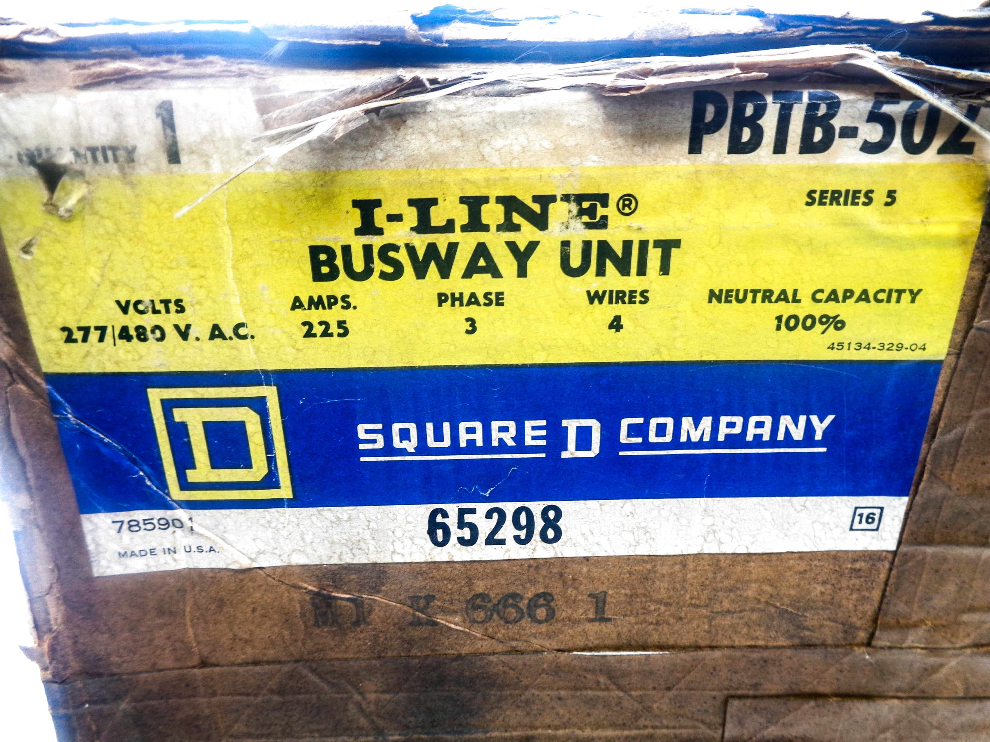 SQUARE D PBTB-502 SER. 5 NSMP