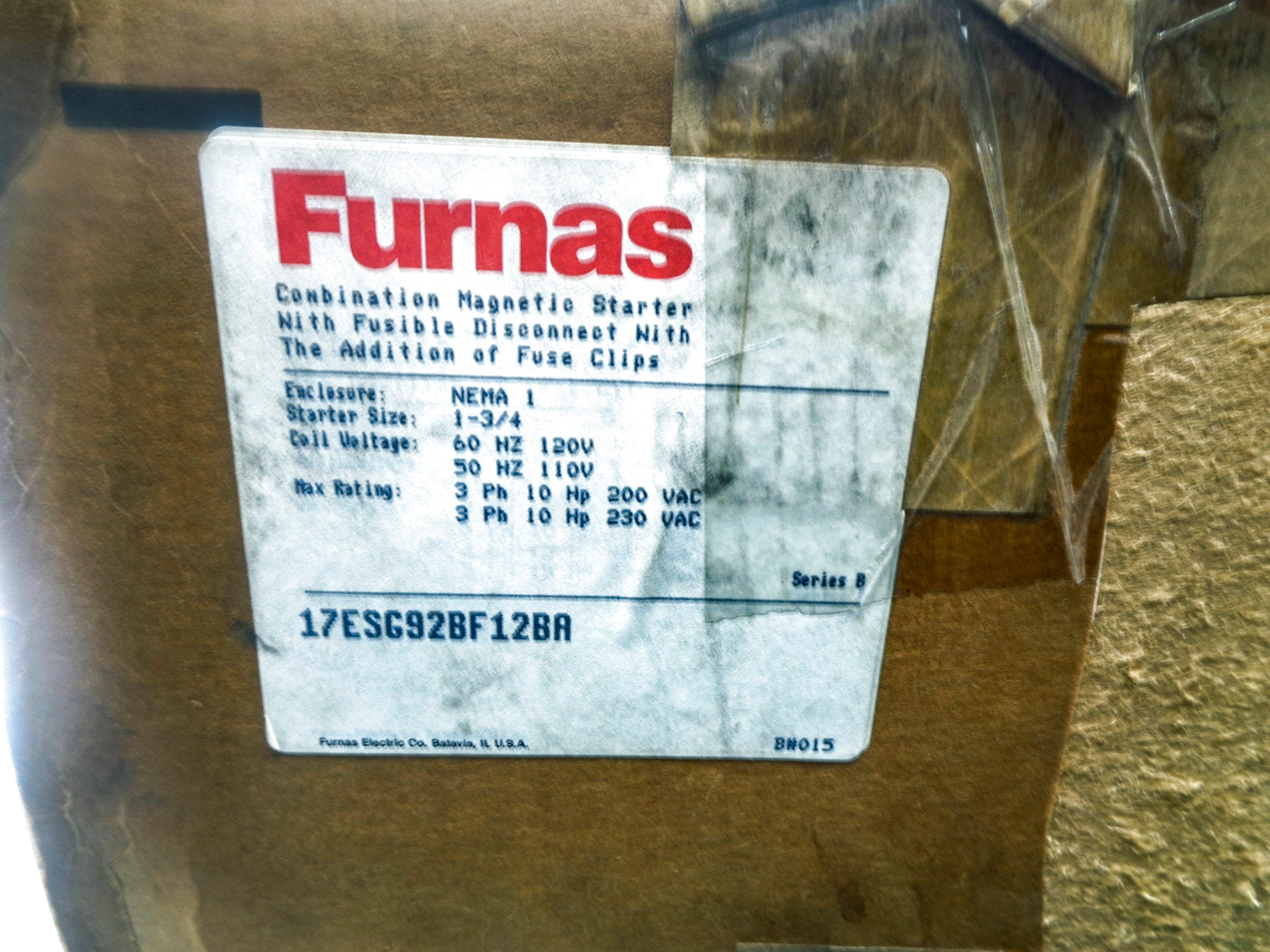 FURNAS 17ESG92BF12BA SER. B NSMP
