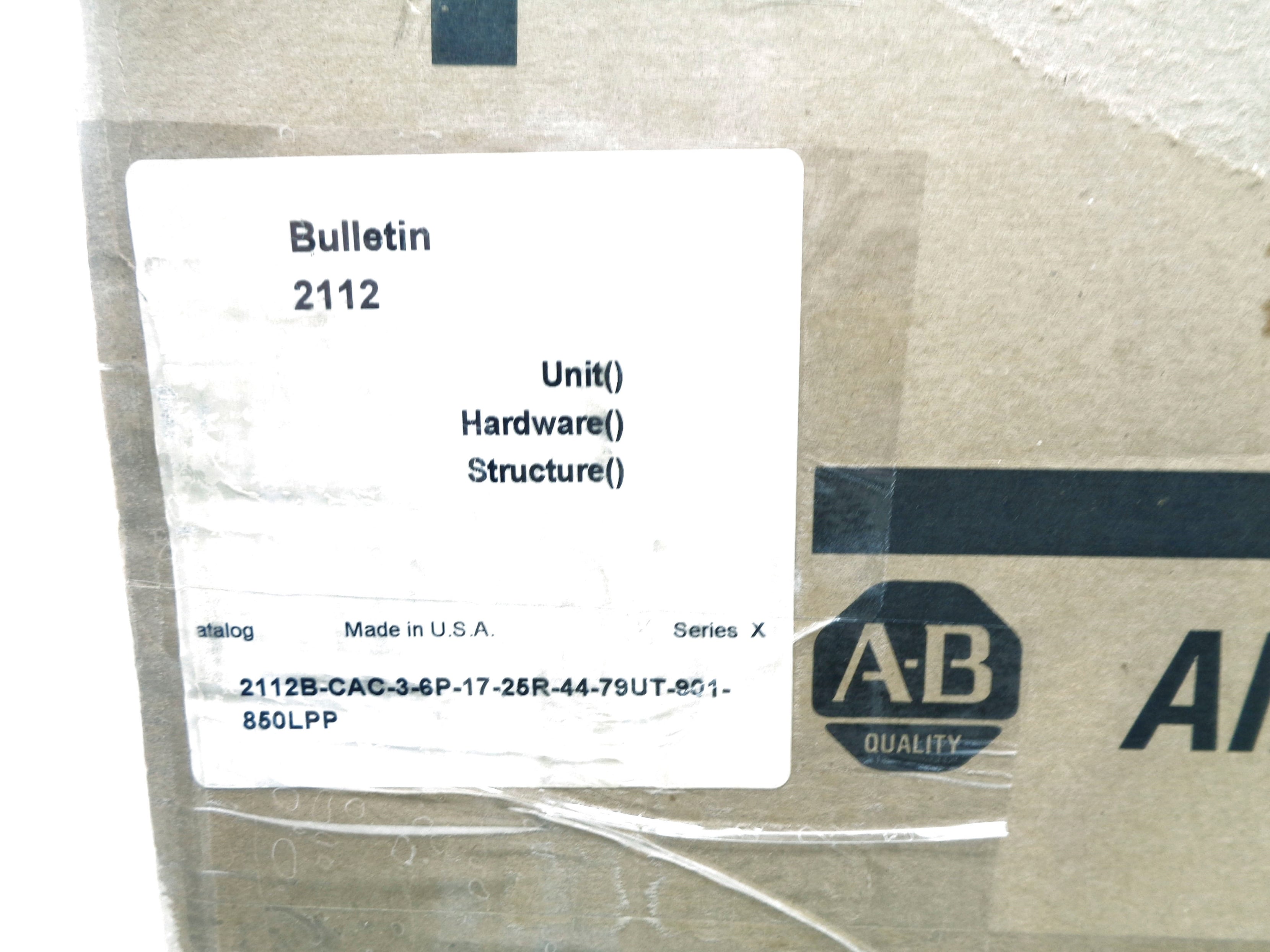 INDUSTRIAL SPARE PART 2112B-CAC-3-6P-17-25R-44-79UT-901-850LPP SER. X (BR/WH) NSMP
