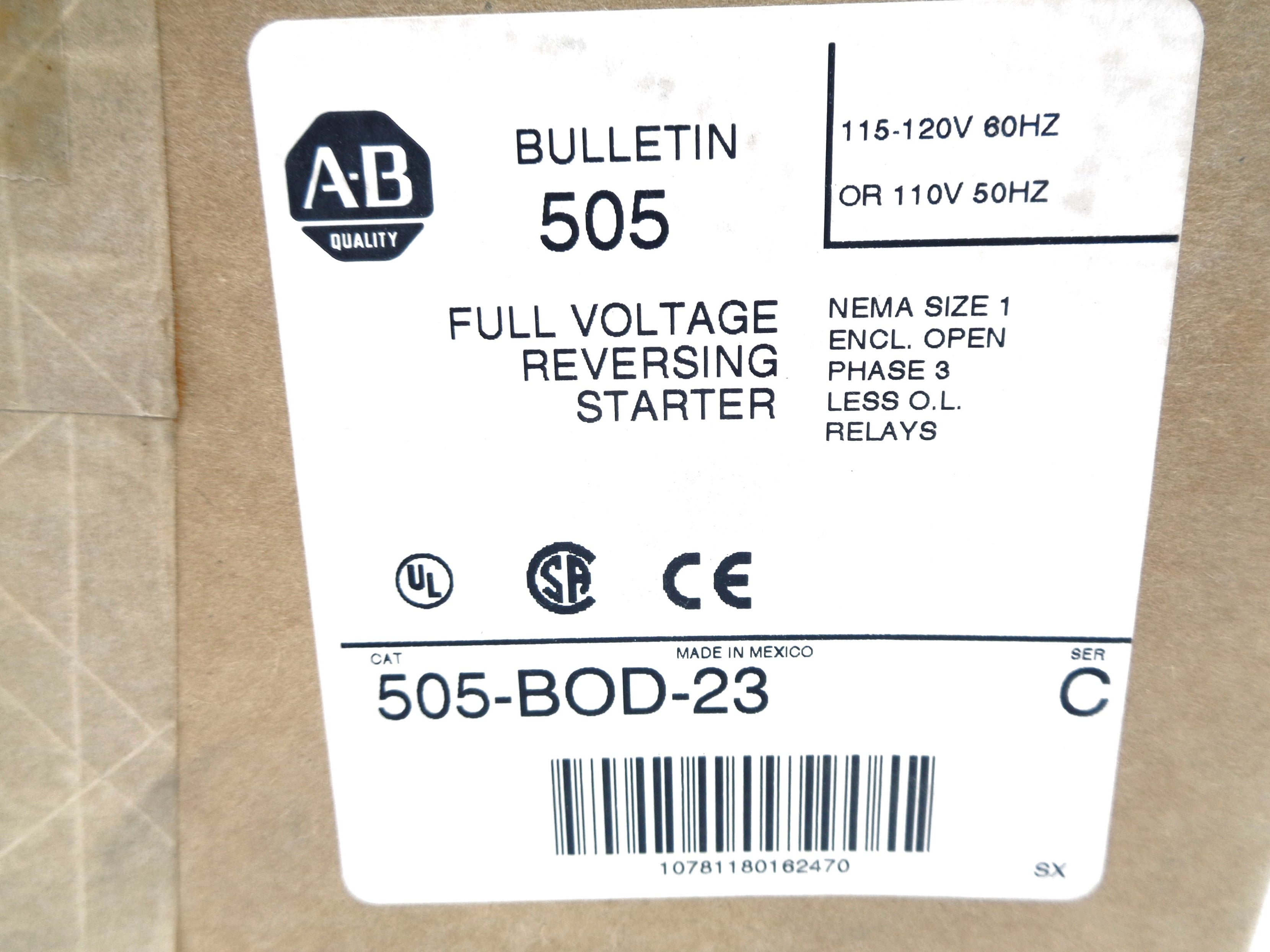 INDUSTRIAL SPARE PART 505-BOD-23 SER. C 110/115-120V 27A (BR/WH) NSMP