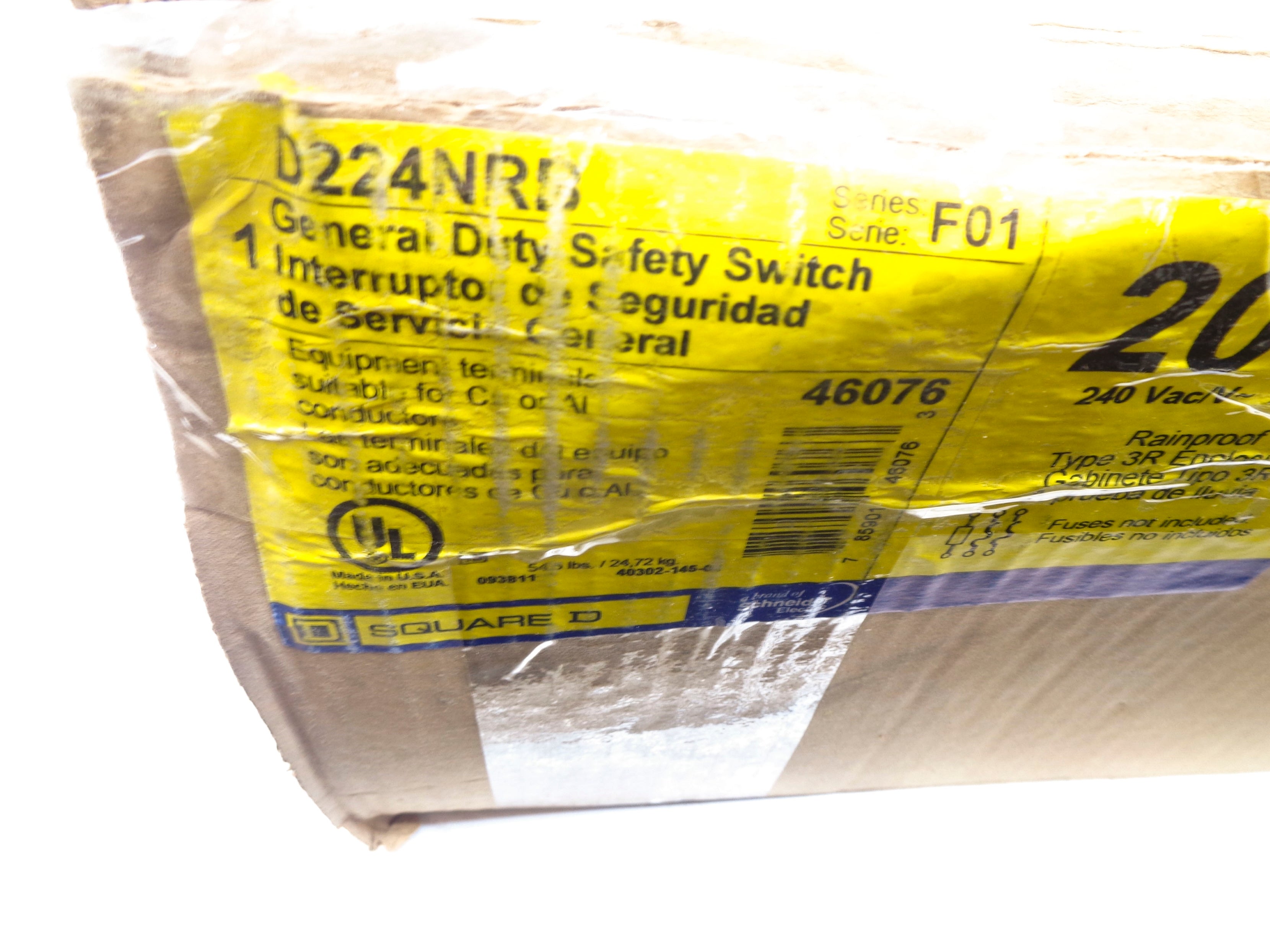 SQUARE D D224NRB SER. F01 NSMP