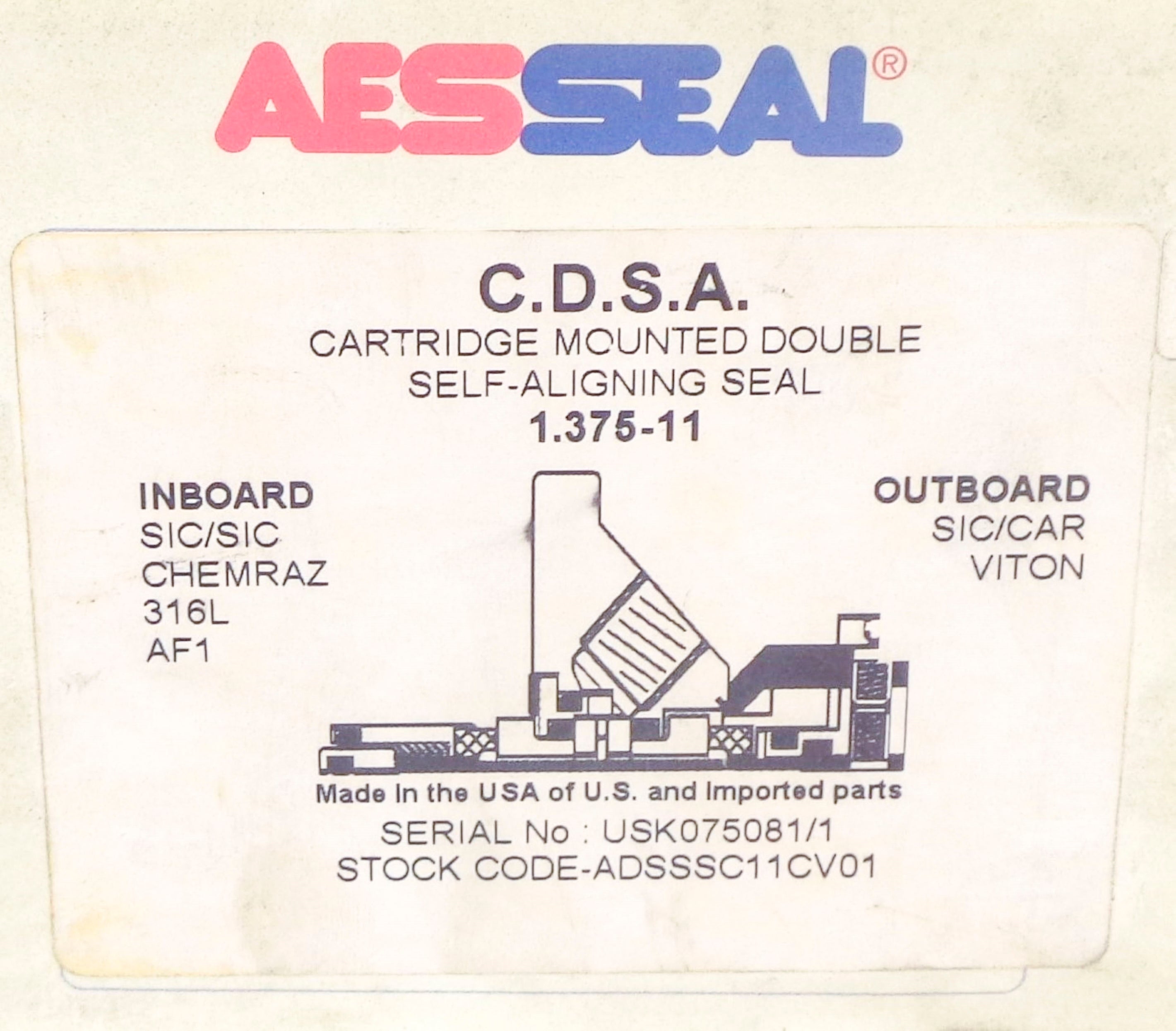 AESSEAL ADSSSC11CV01 NSMP