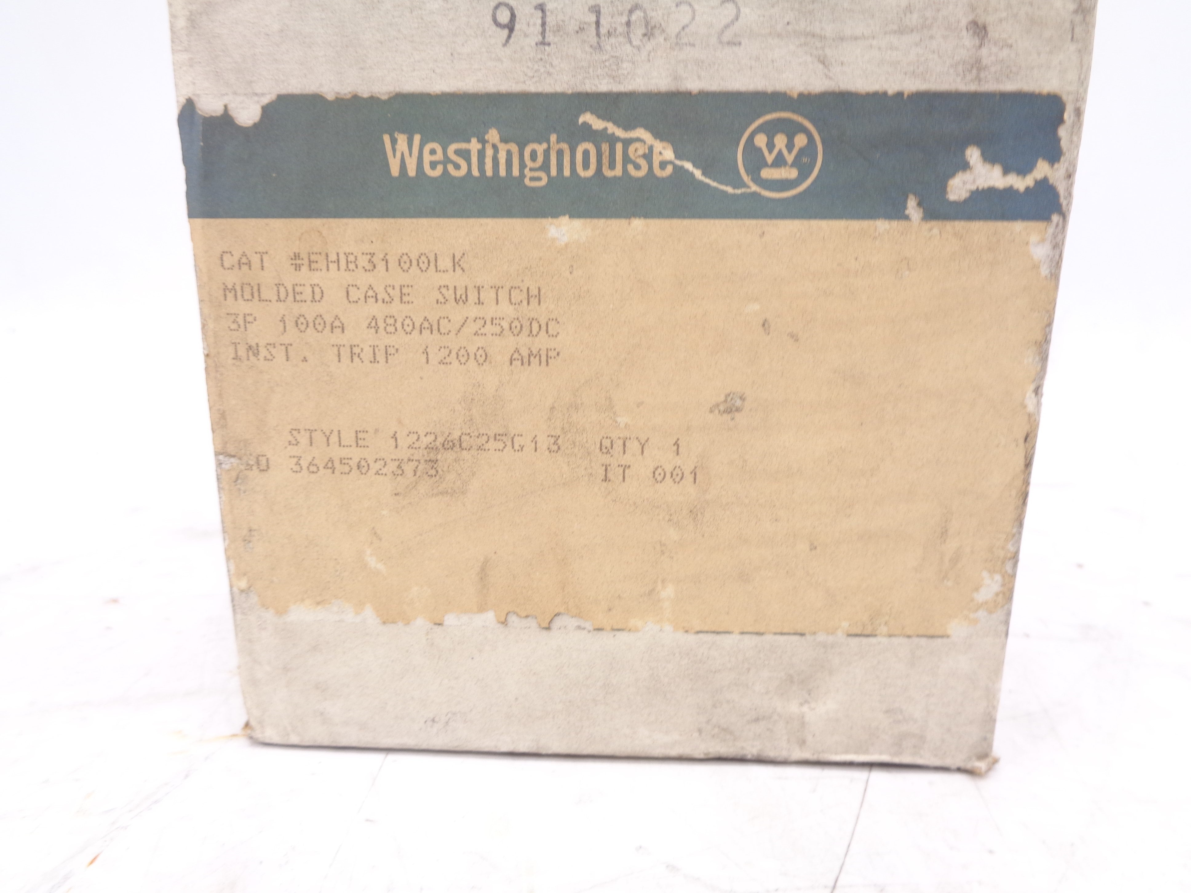 WESTINGHOUSE EHB3100LK 100A 480V NSMP
