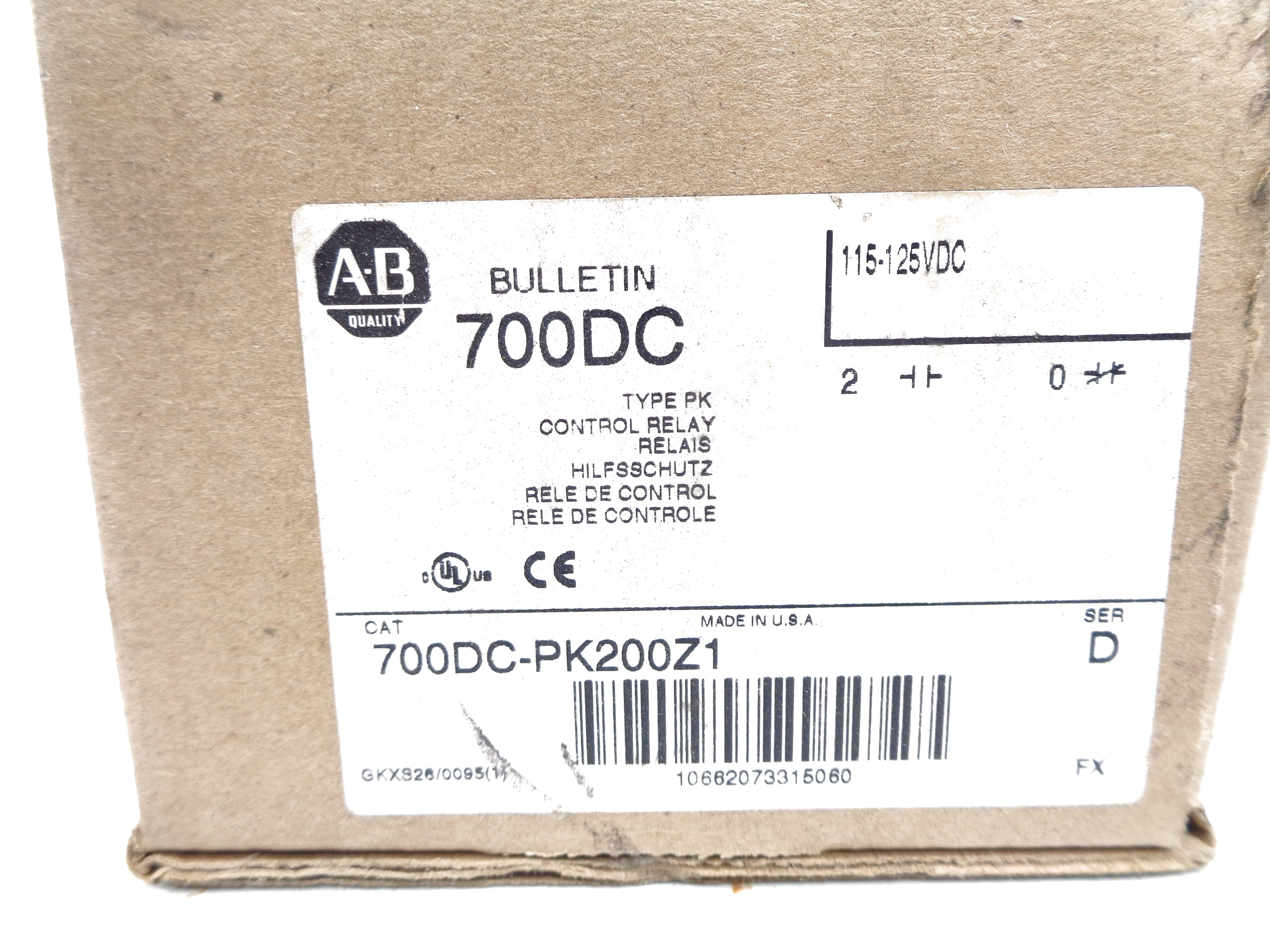 INDUSTRIAL SPARE PART 700DC-PK200Z1 SER. D 115-125VDC (BR/WH) NSMP