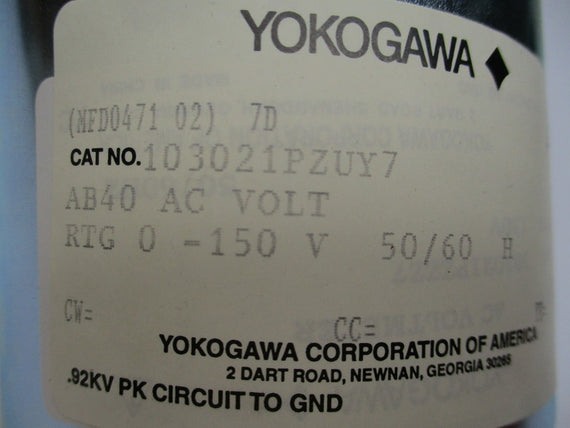 YOKOGAWA 103021PZUY7 NSMP