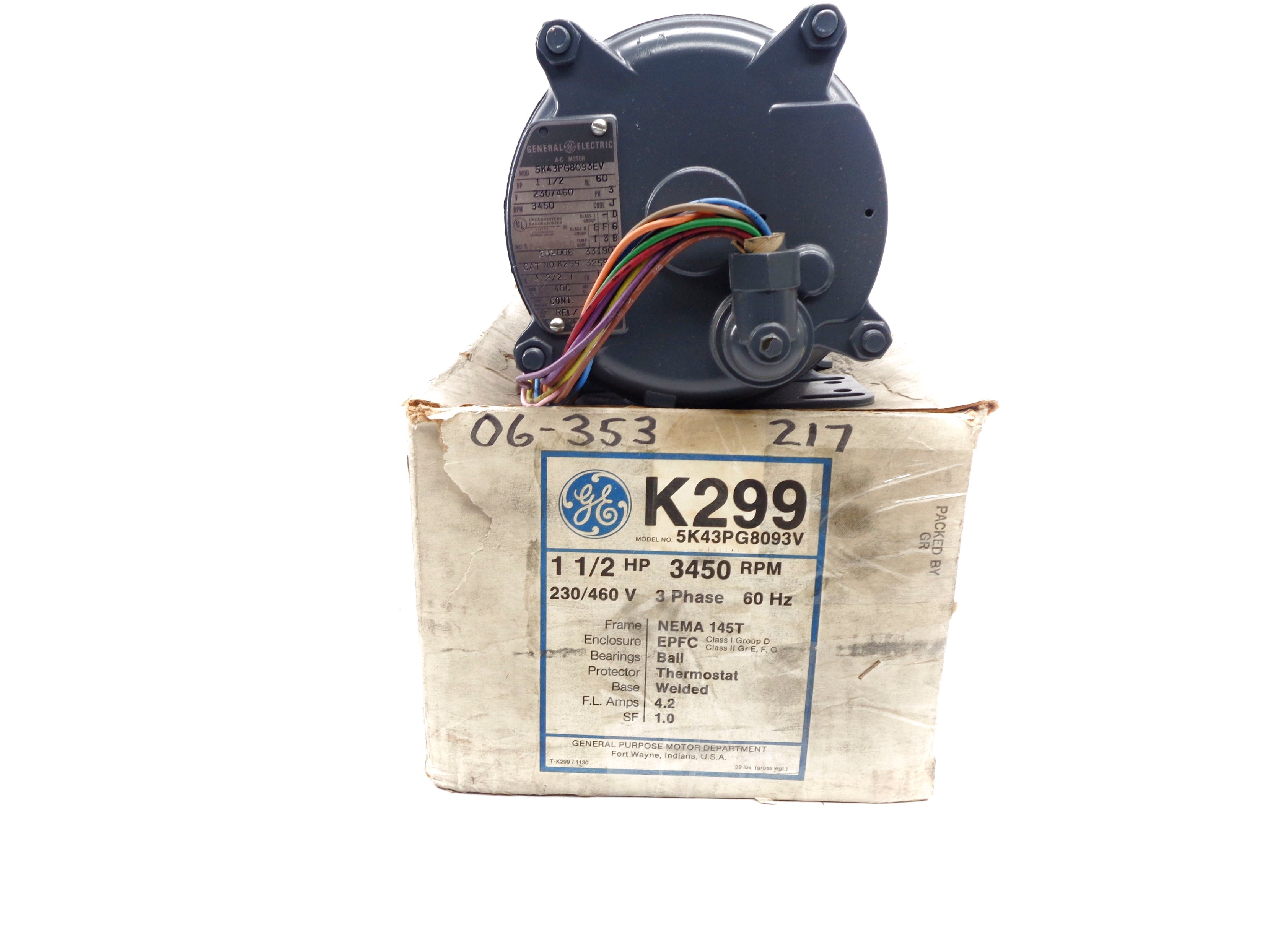 GENERAL ELECTRIC 5K43PG8093V NSMP