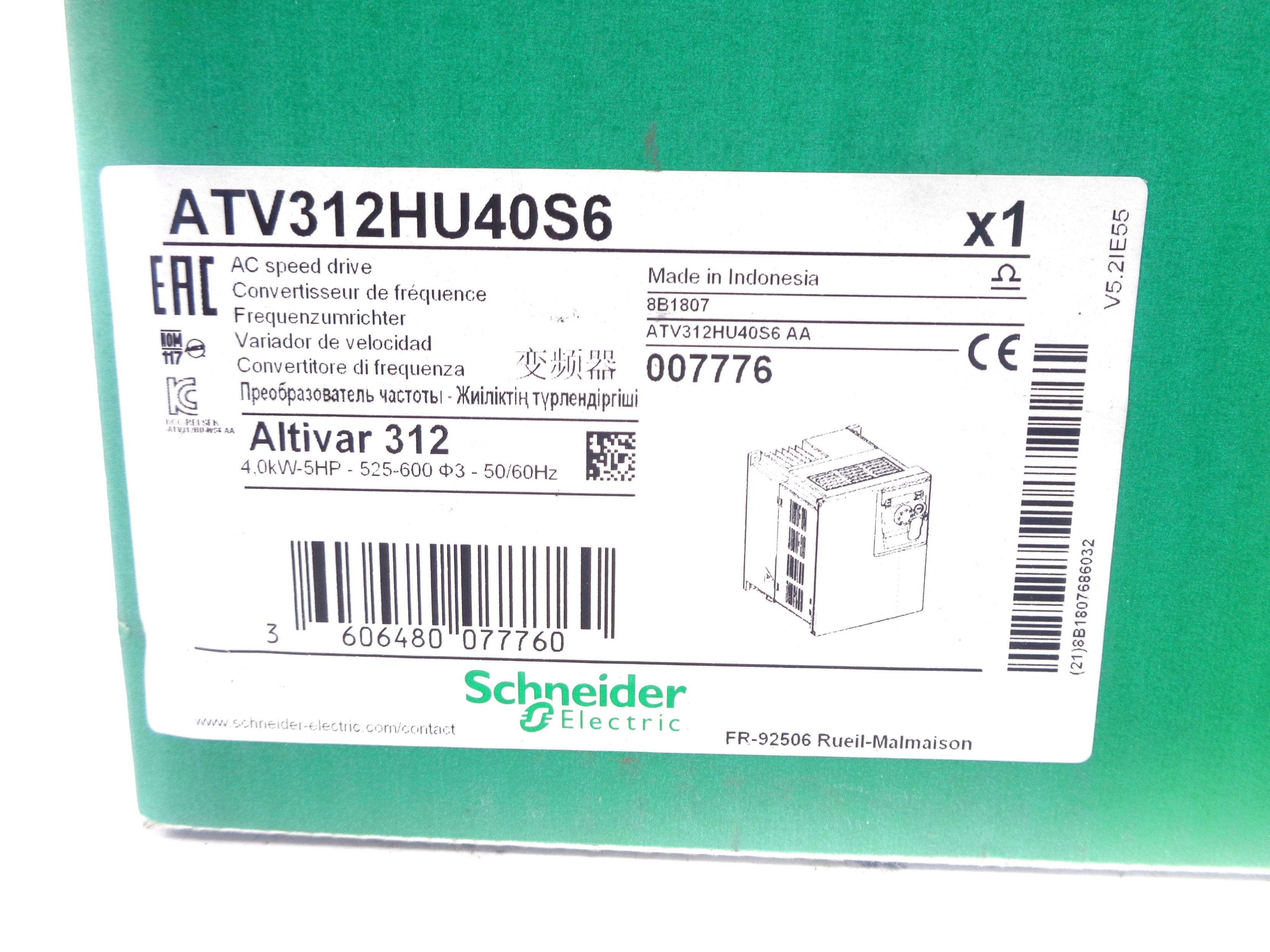 SCHNEIDER ELECTRIC ATV312HU40S6 NSMP