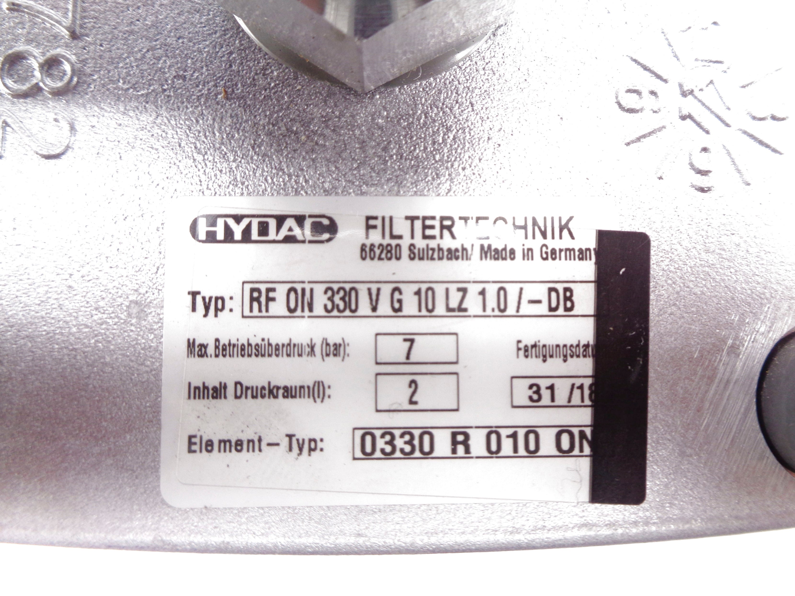 HYDAC RF0N330VG10LZ1.0/-DB NSNP