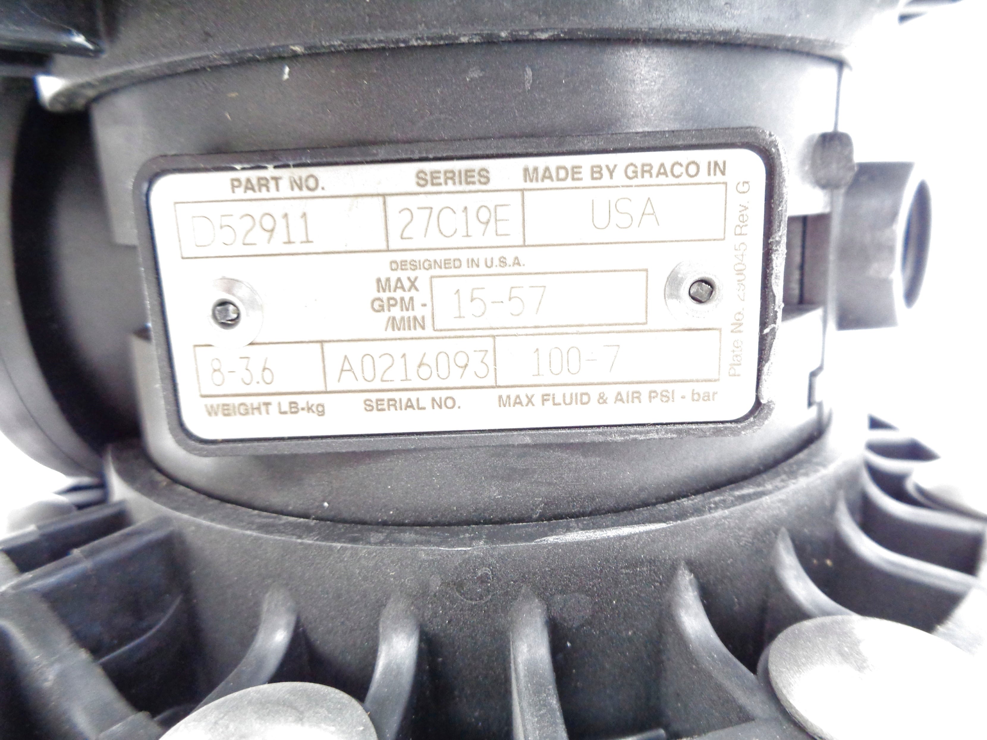 GRACO D52911 SER. 27C19E NSNP