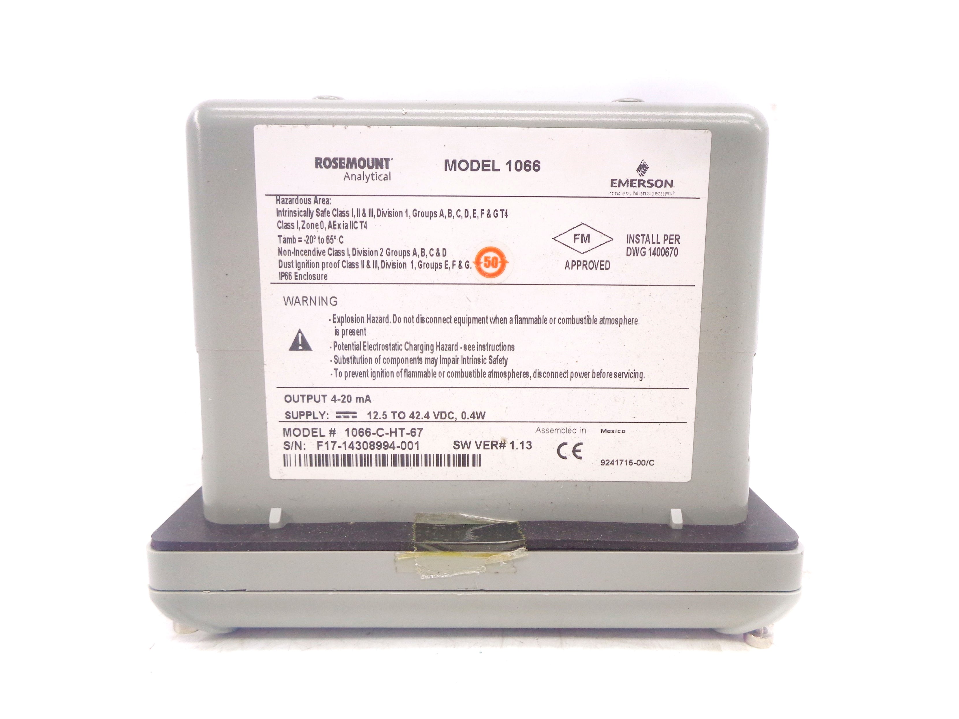 ROSEMOUNT 1066-C-HT-67 NSNP