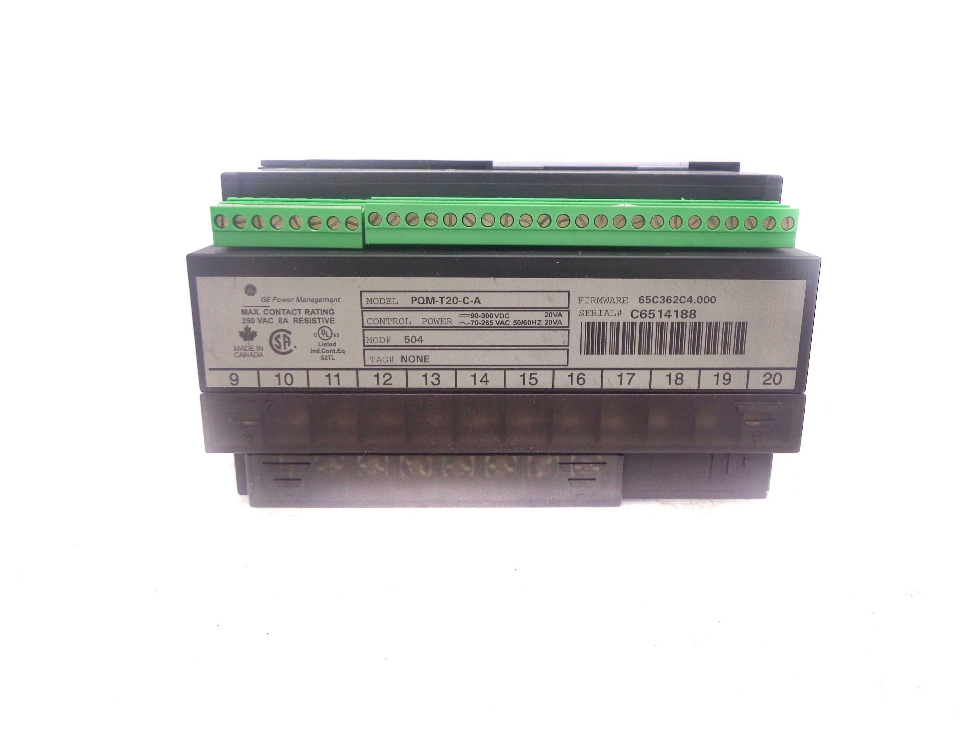 GENERAL ELECTRIC PQM-T20-C-A NSNP