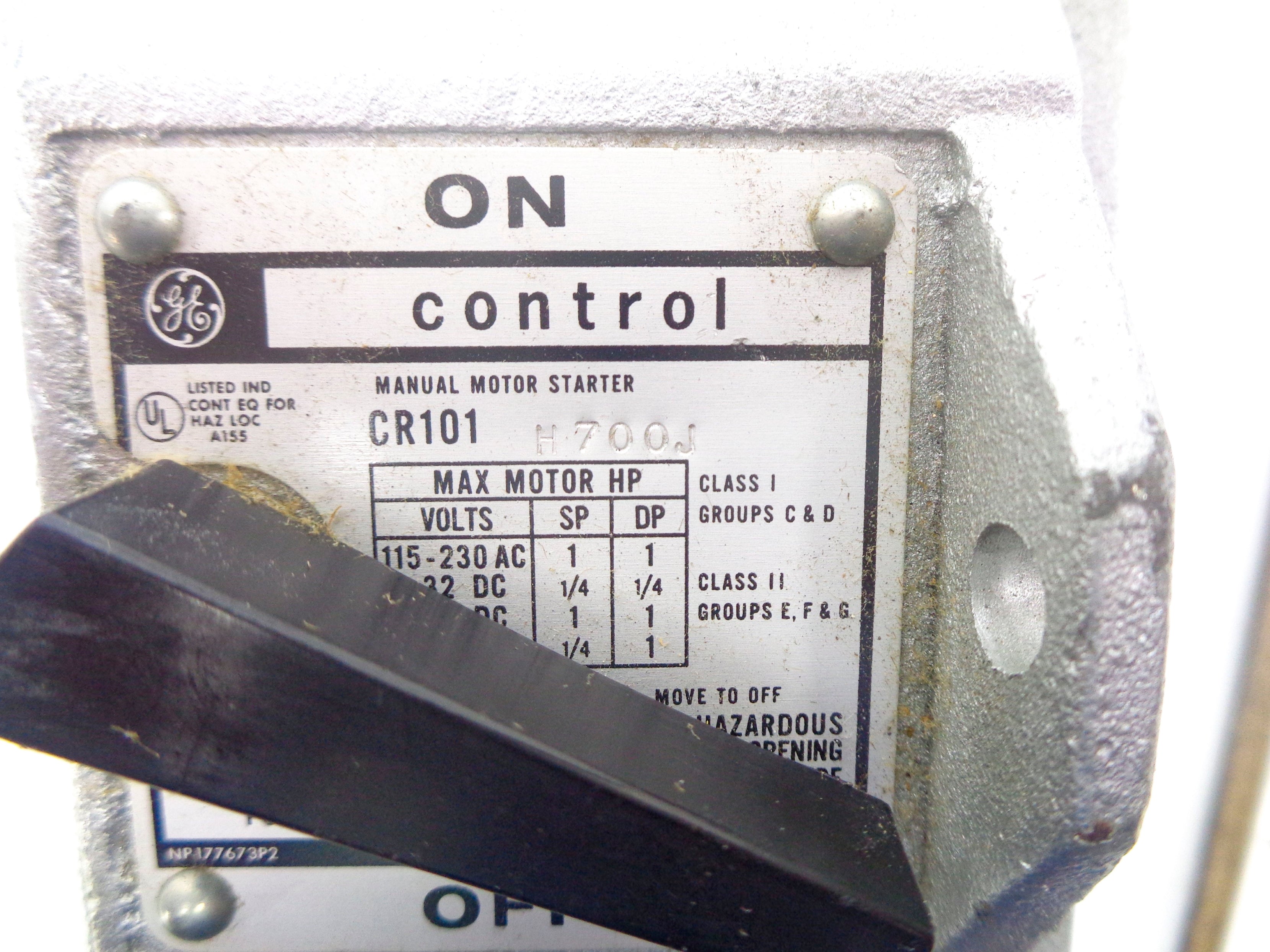 GENERAL ELECTRIC CR101H700J NSNP
