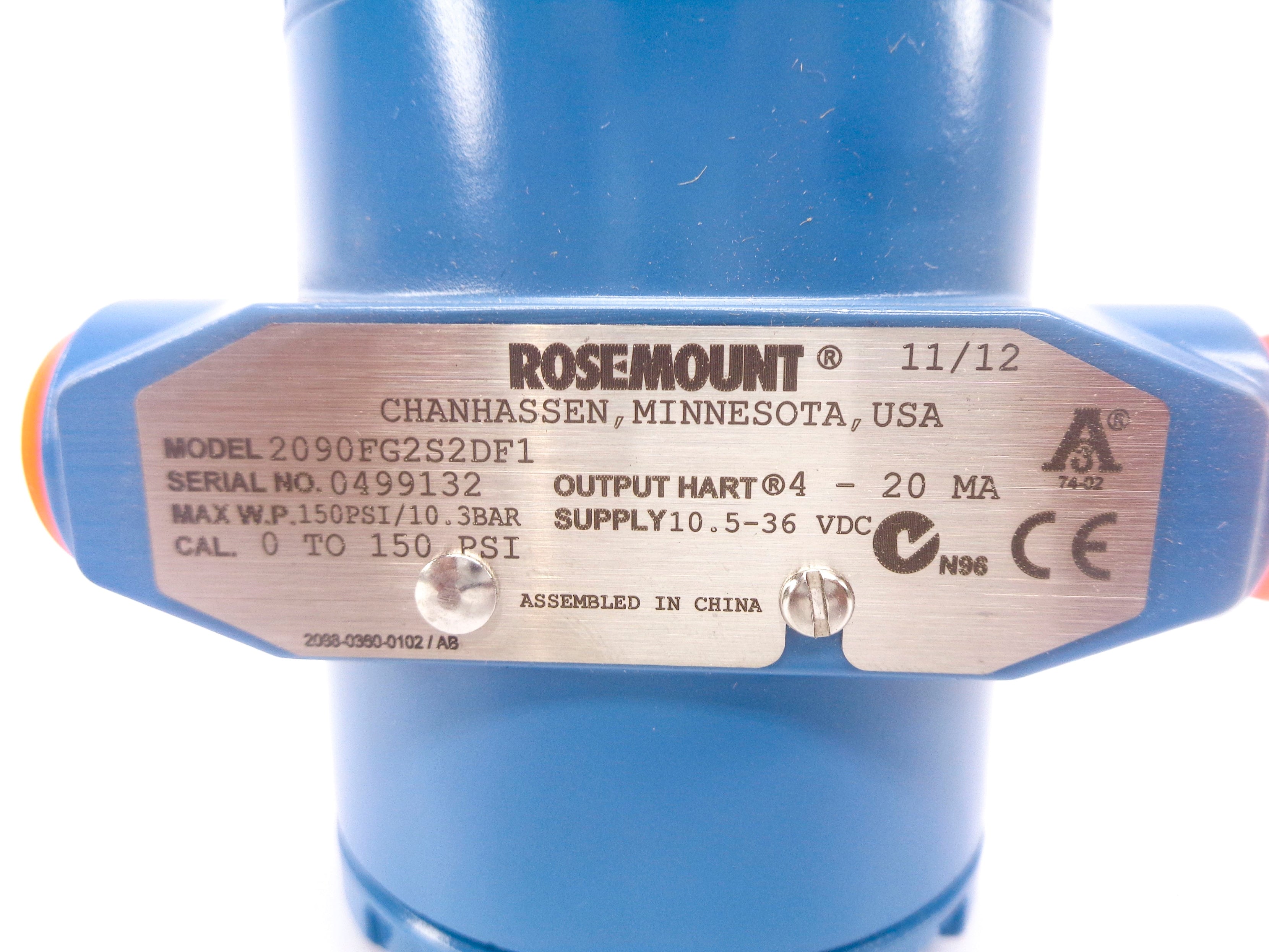 ROSEMOUNT 2090FG2S2DF1 150PSI NSNP