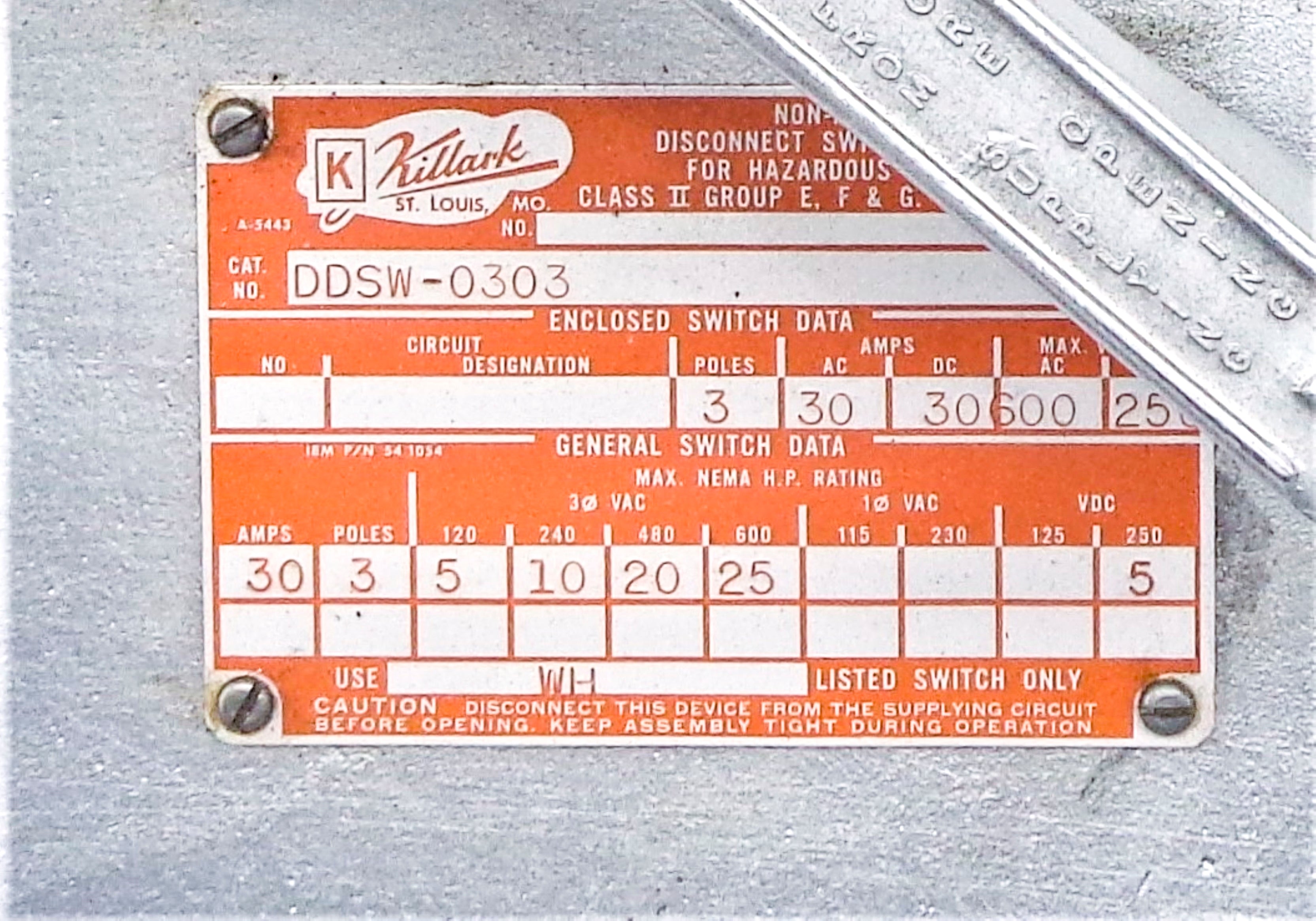 KILLARK DDSW-0303 (AS PICTURED) NSNP