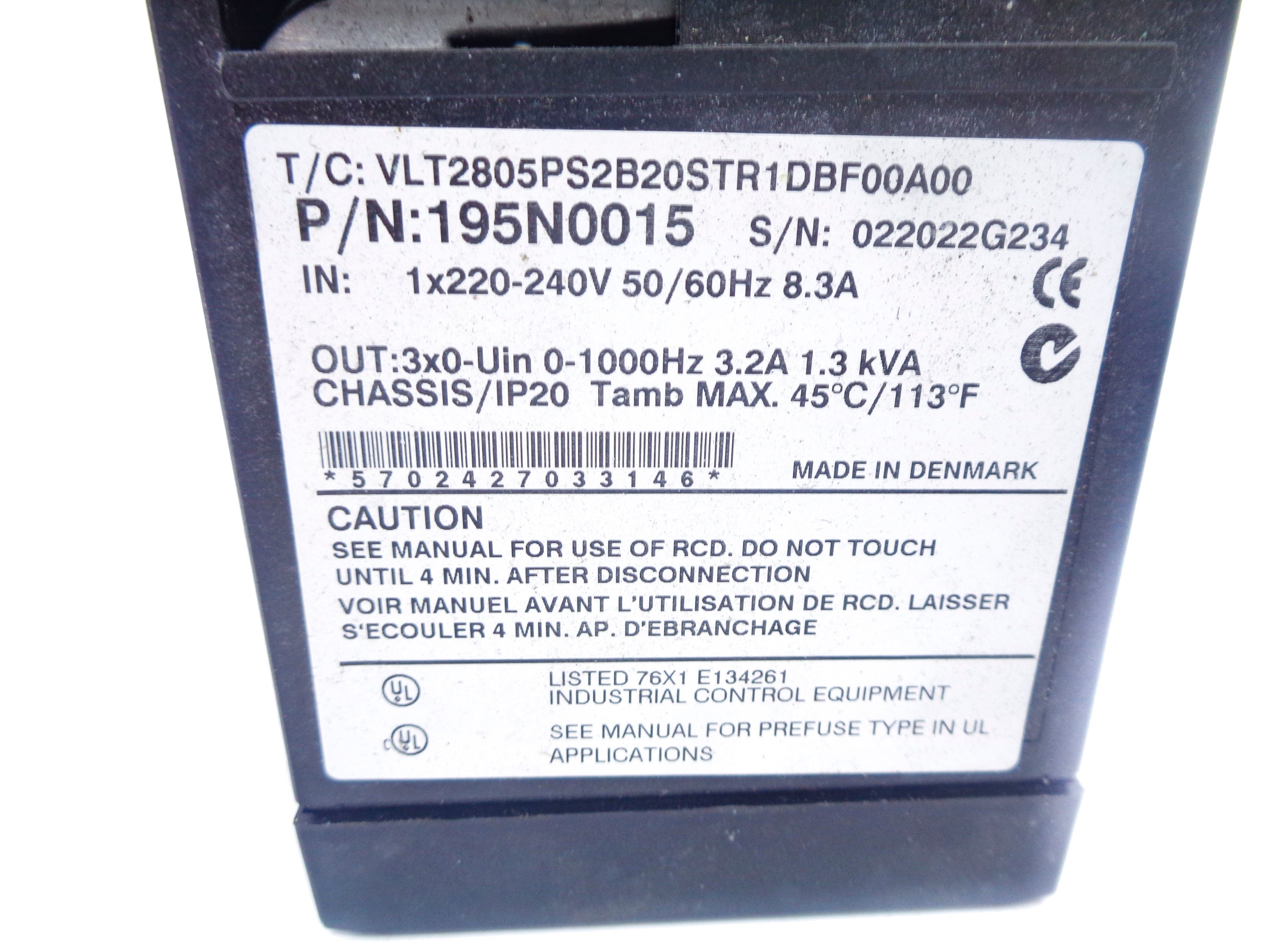 DANFOSS 195N0015 UNMP