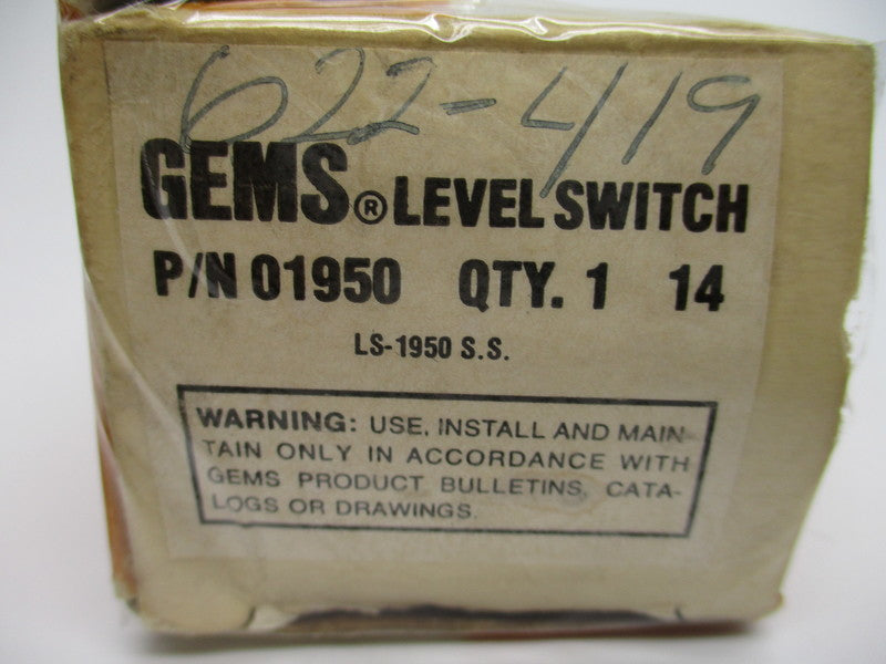 GEMS SENSORS 01950 LS-1950S.S NSMP