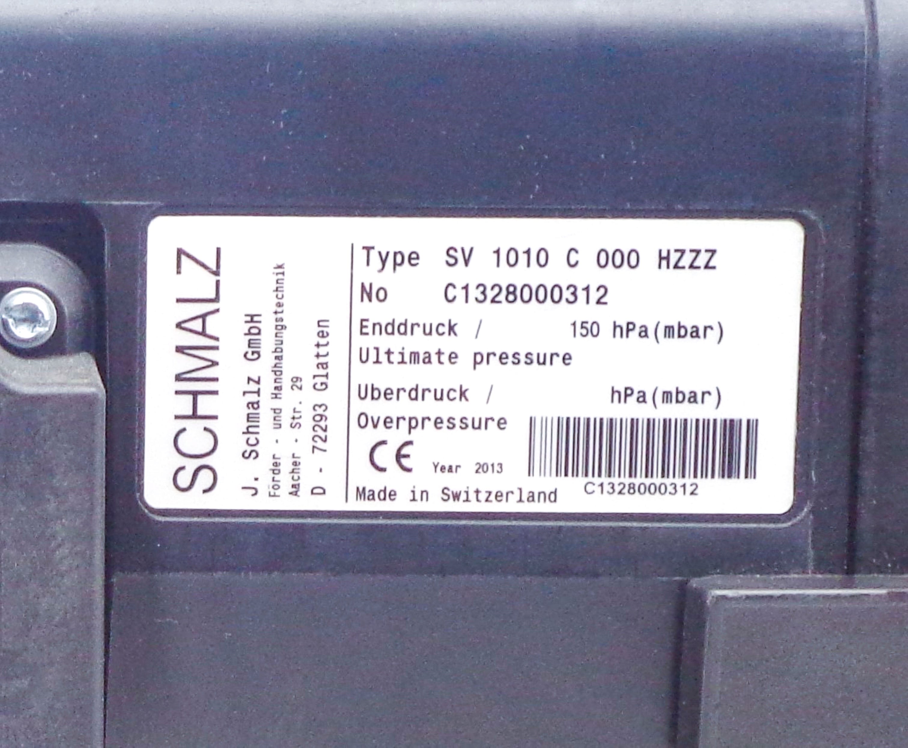 SCHMALZ SV010C000HZZZ NSNP