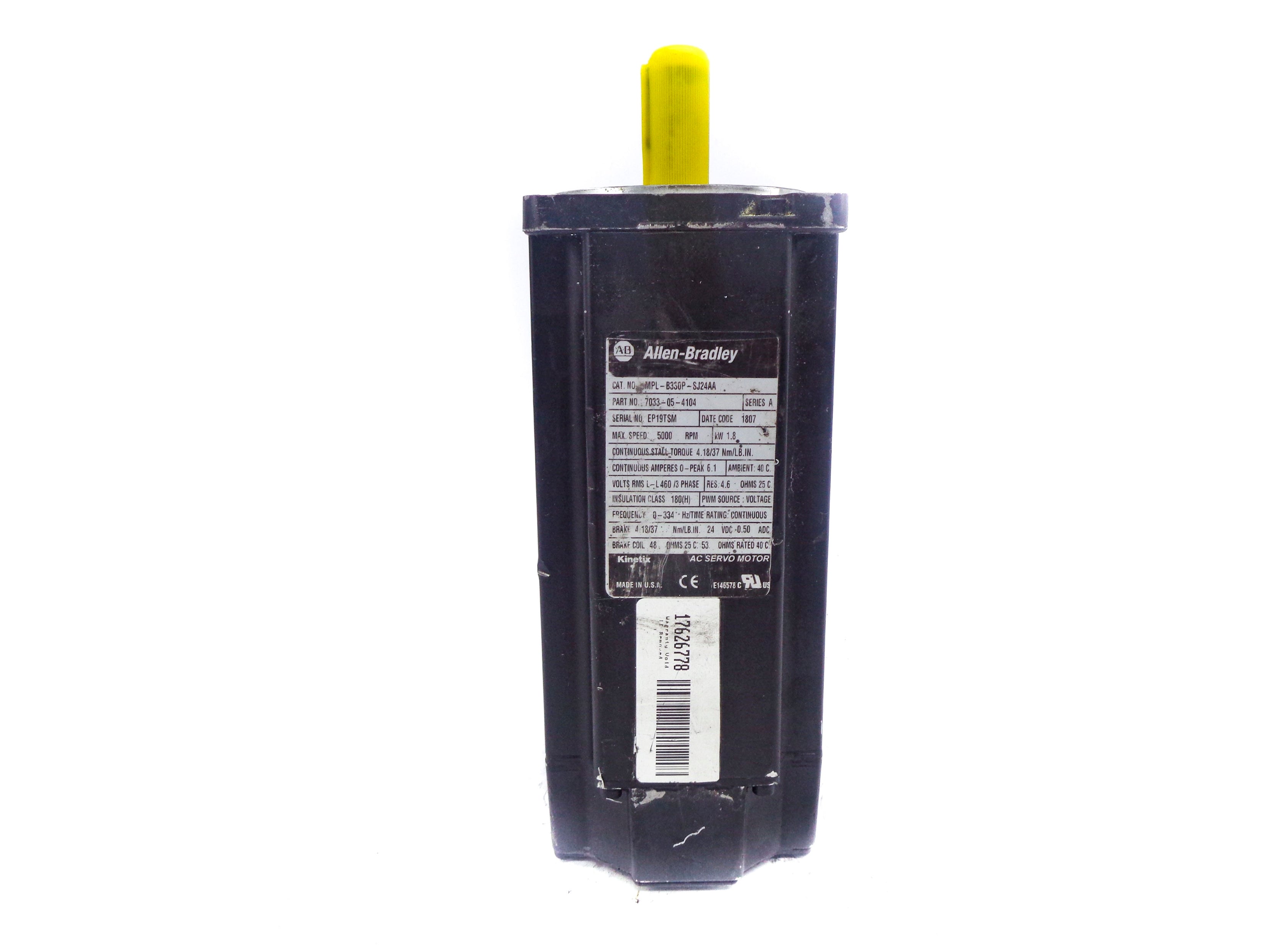 ALLEN BRADLEY MPL-B330P-SJ24AA SER. A UNMP