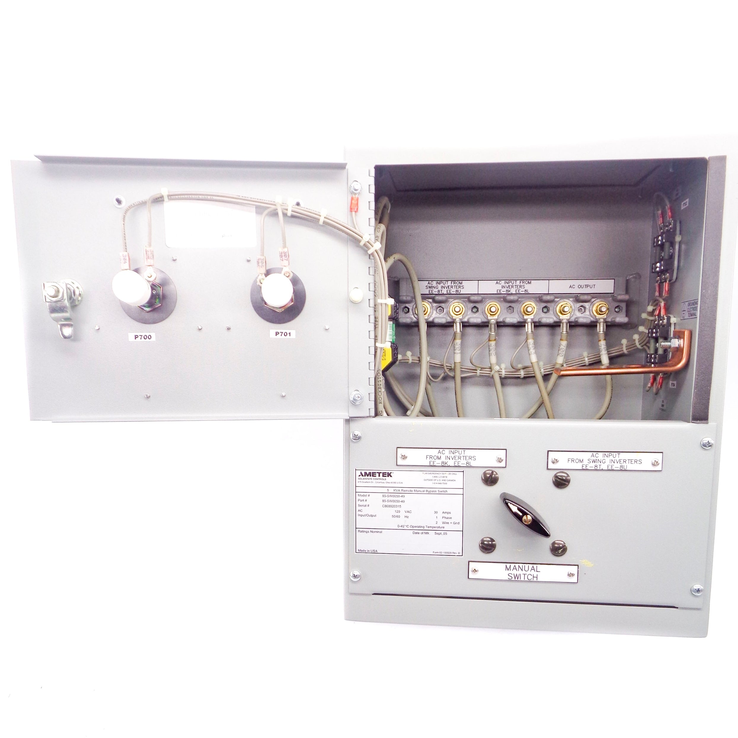 AMETEK 85-SW0050-49 UNMP