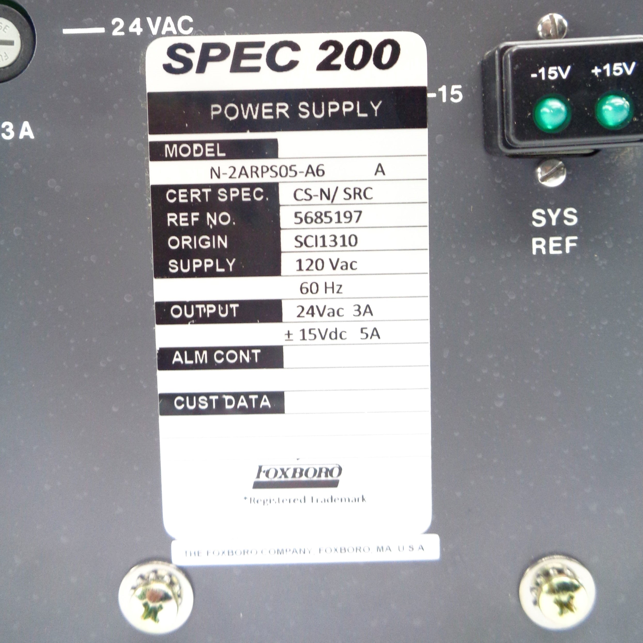FOXBORO N-2ARPS05-A6 NSNP