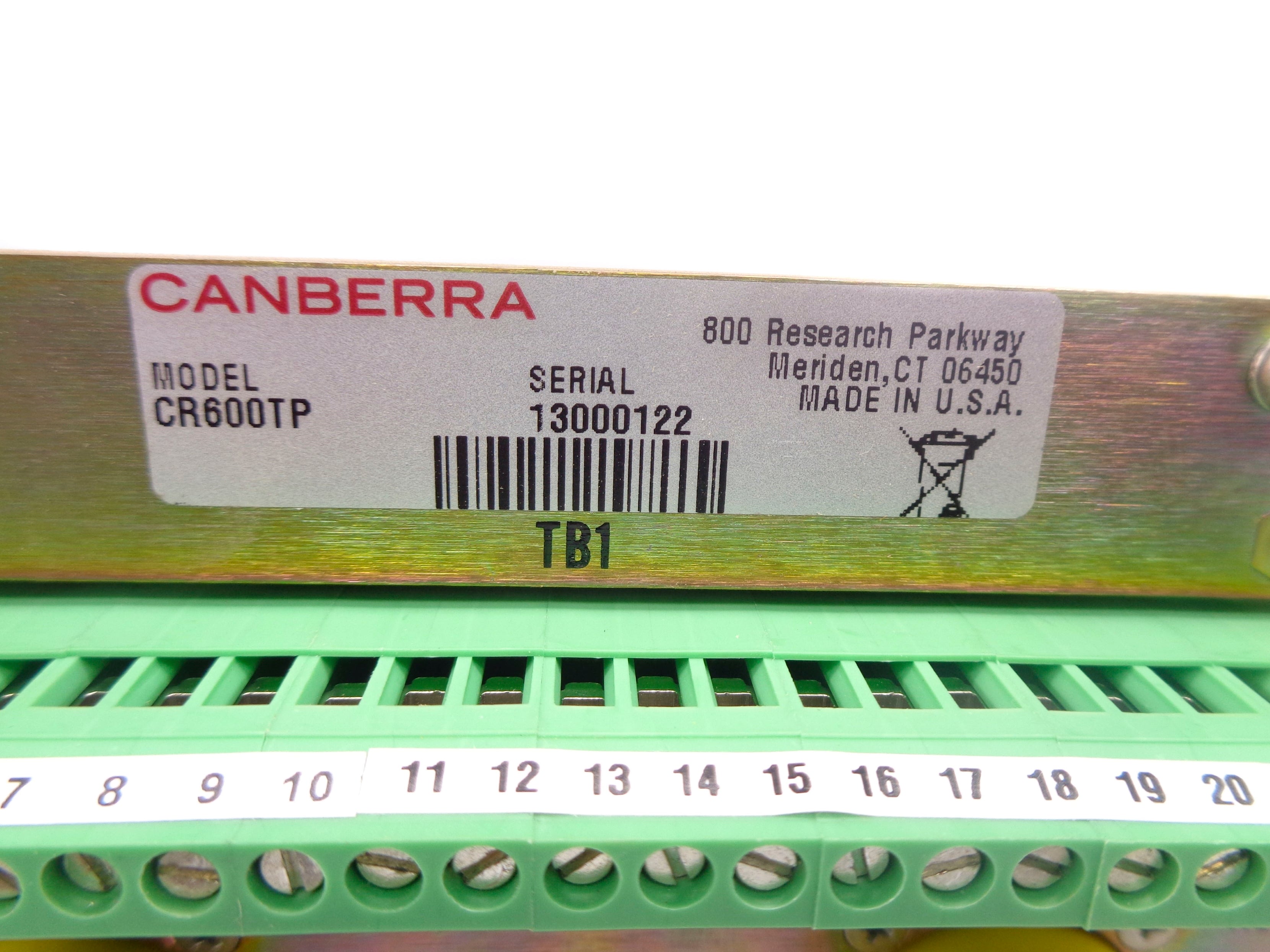 CANBERRA CR600TP 110/120VAC .75A NSNP